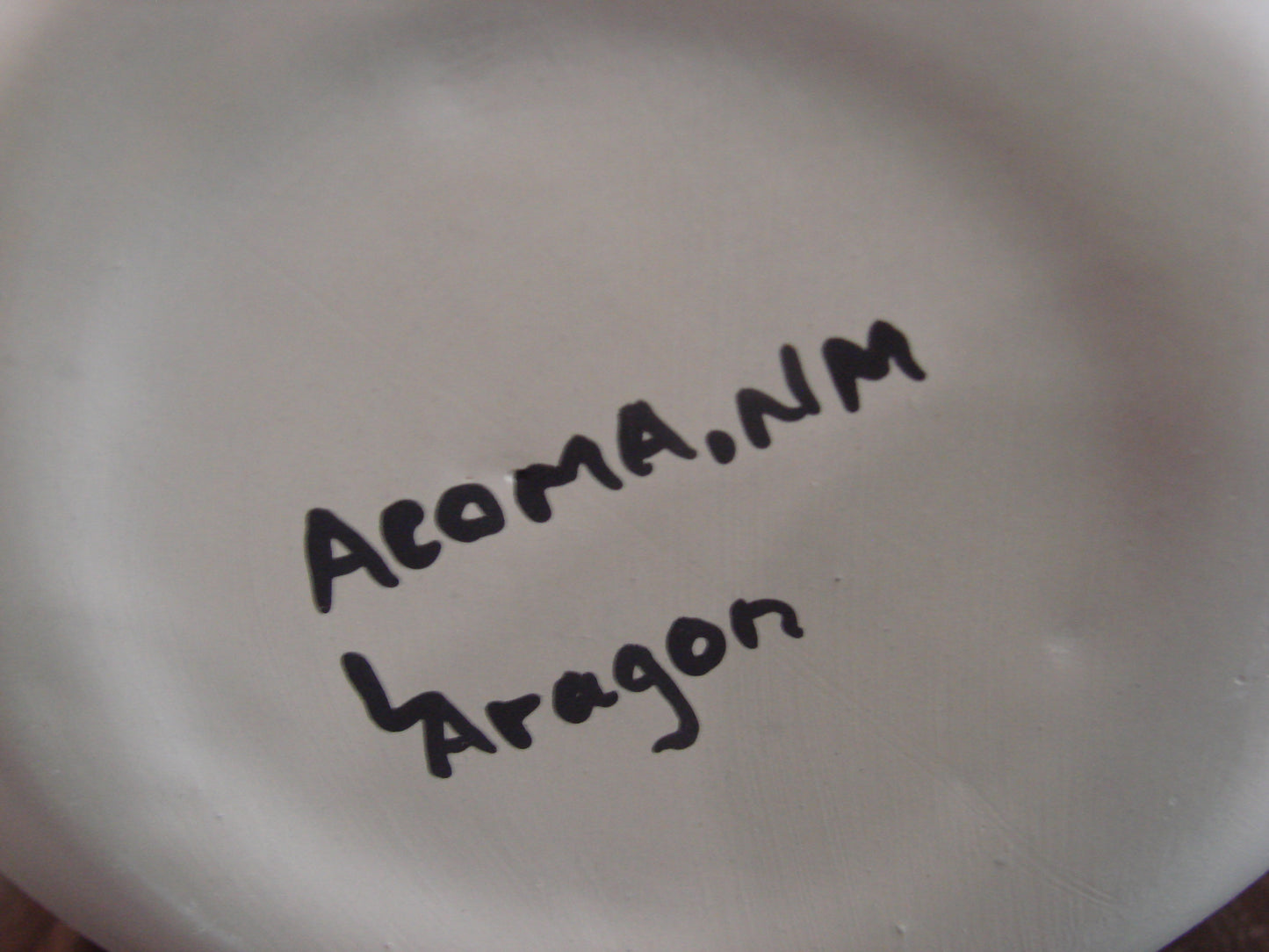Large Native American Acoma Fine Line Hand Painted Pottery by Aragon