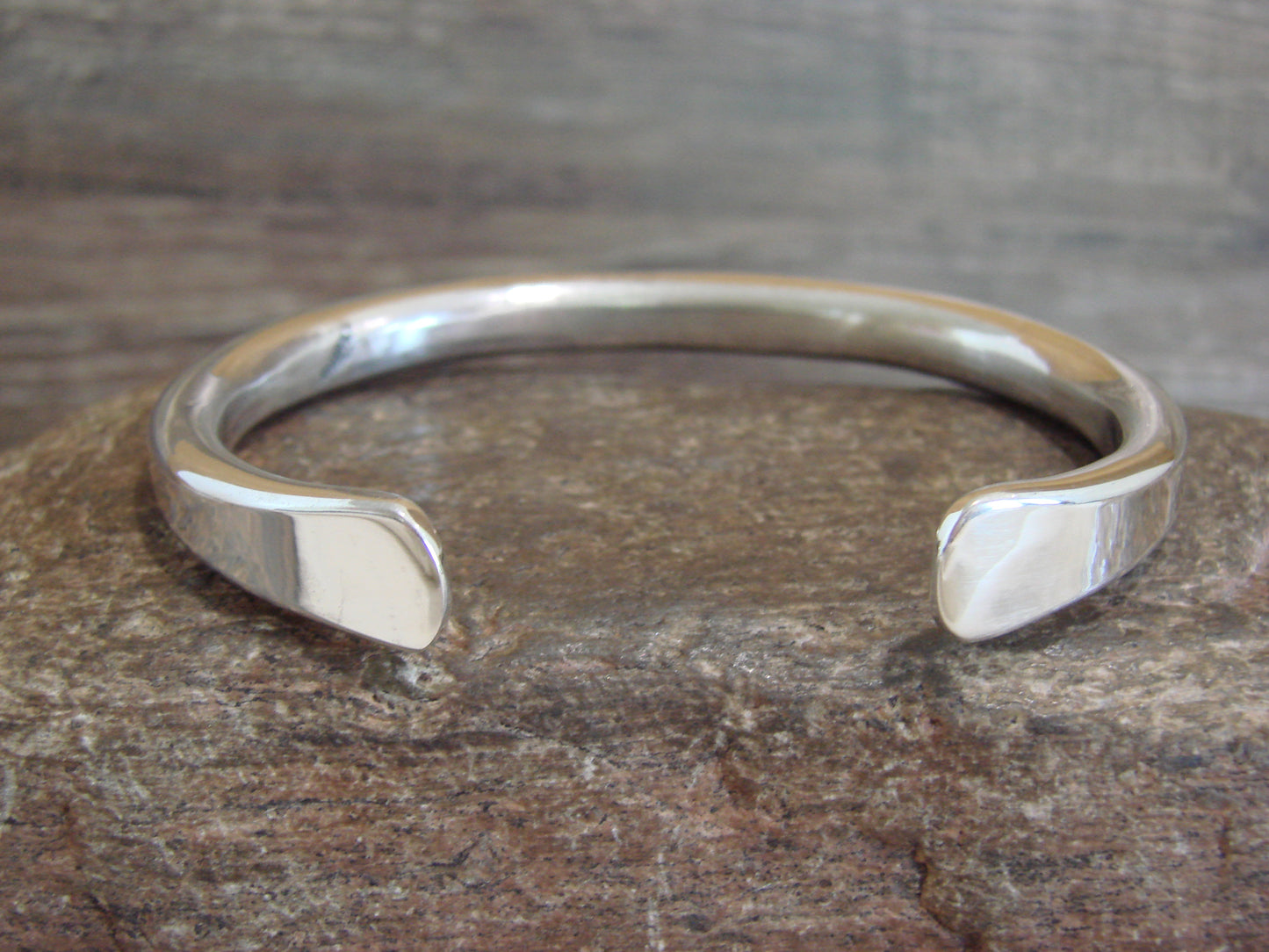 Heavy Native American Sterling Silver Bracelet by Tahe