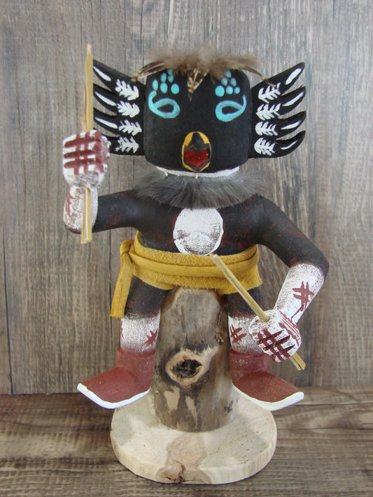 Native American Crow Kachina Dancer Signed Benally