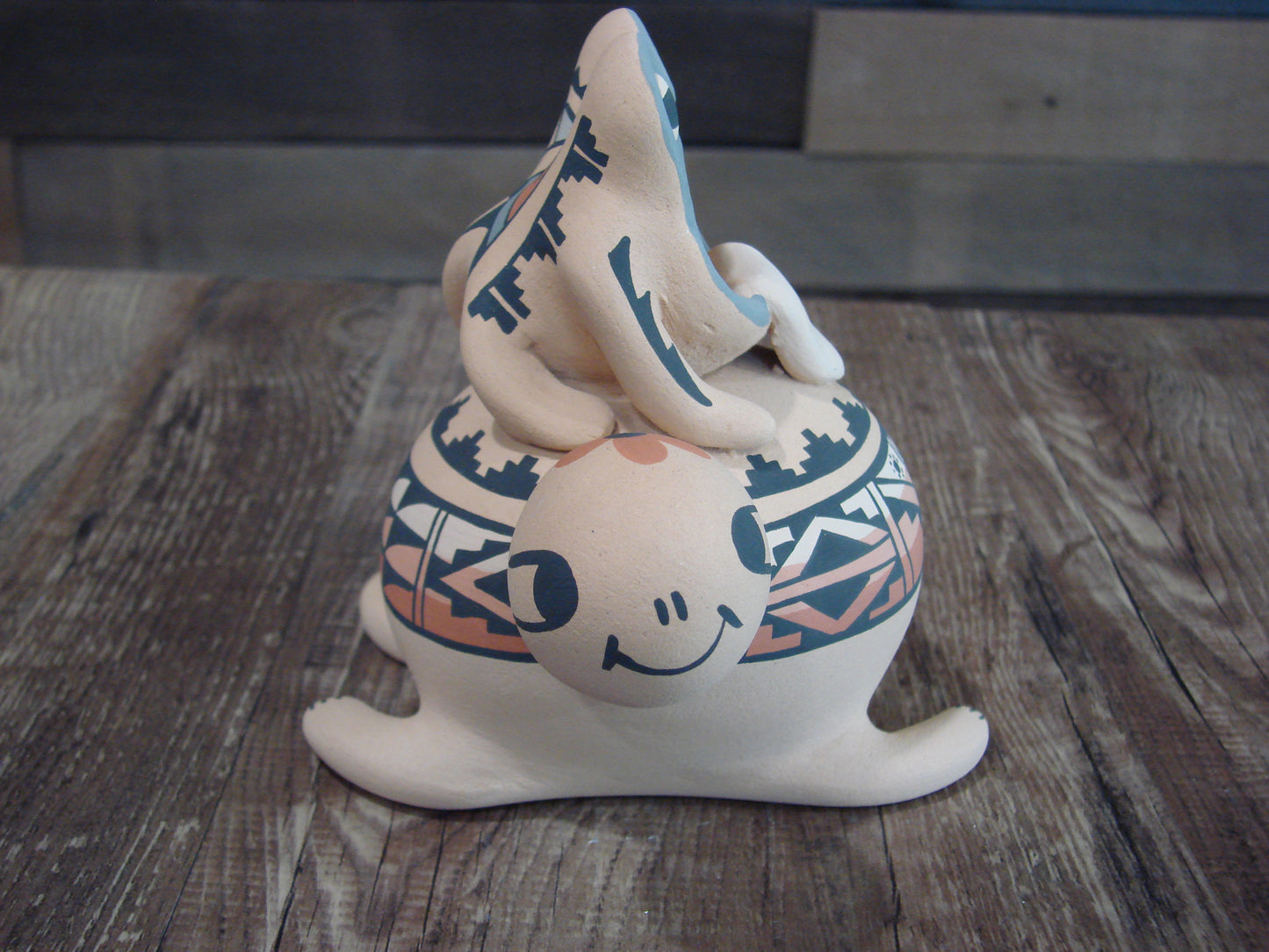 Native American Jemez Pueblo Handmade Clay Frog & Turtle by Fragua