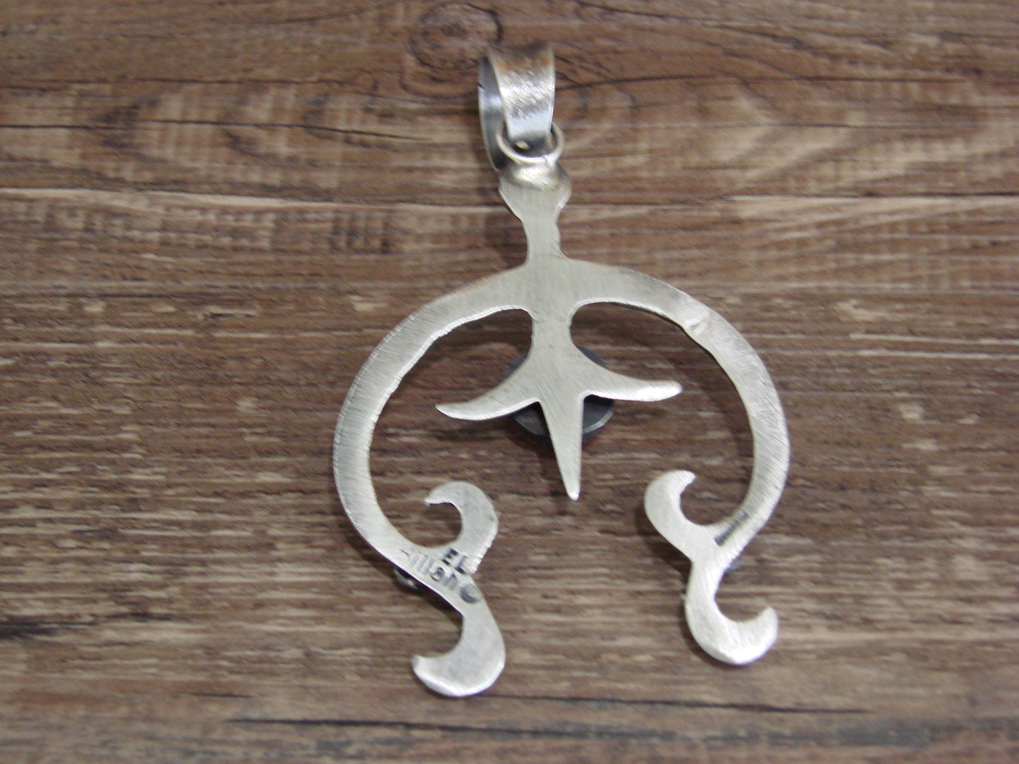 Native American Sterling Silver & Spiny Oyster Naja Pendant Signed Billah