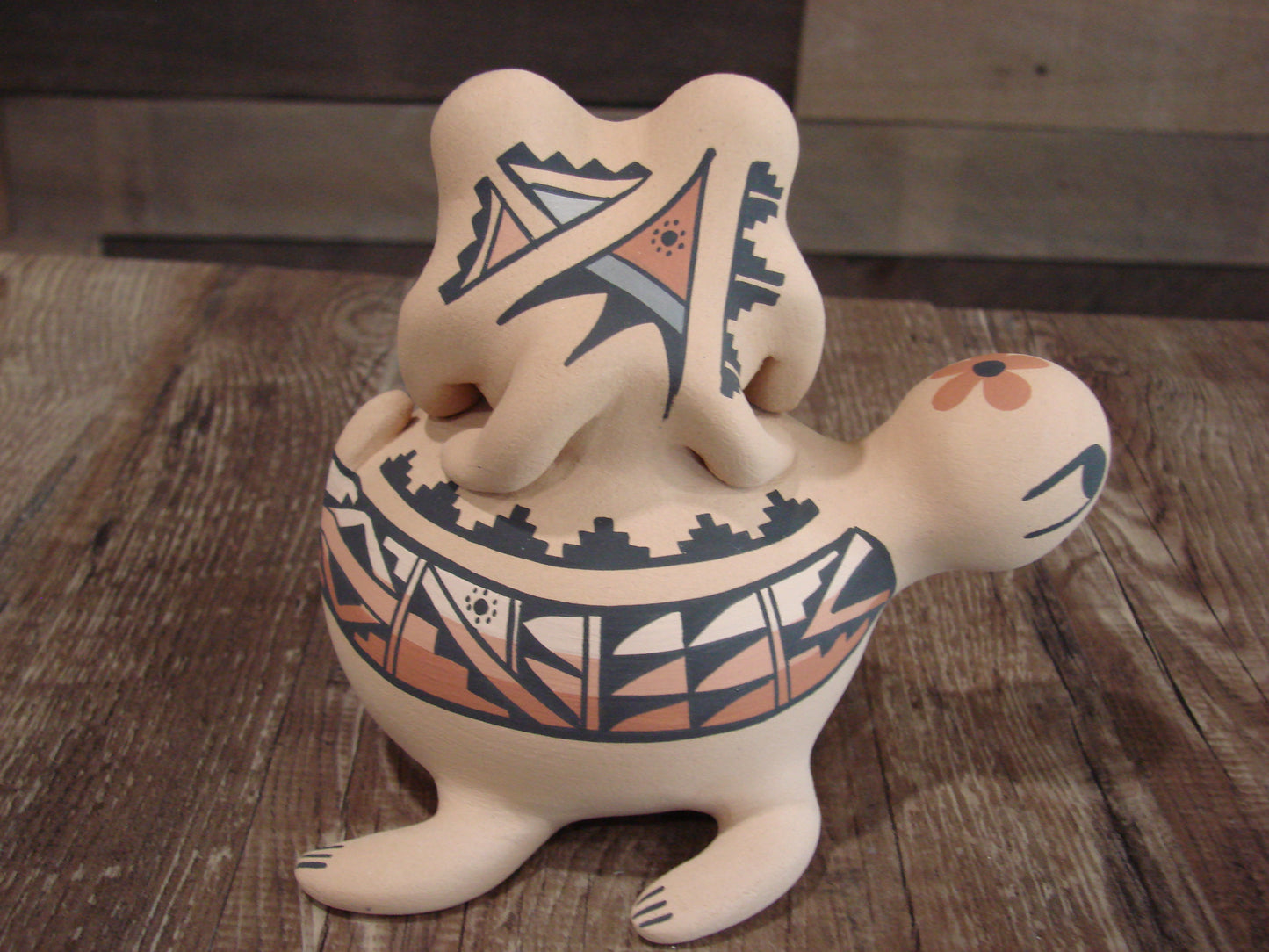 Native American Jemez Pueblo Handmade Clay Frog & Turtle by Fragua