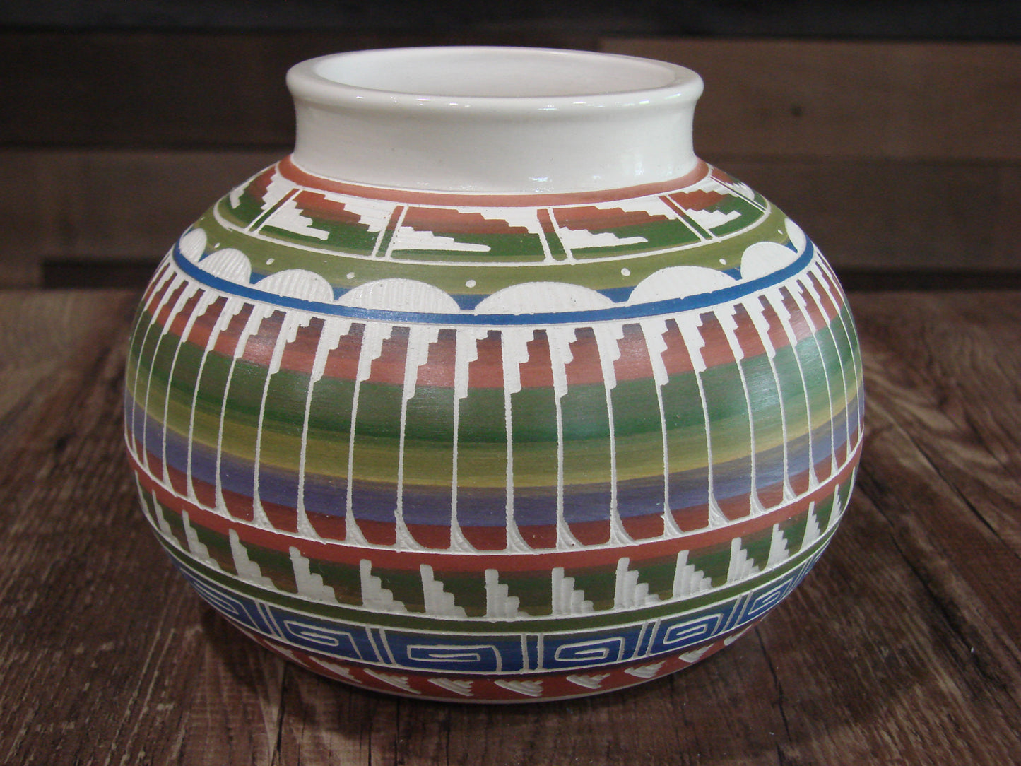 Native American Hand Etched & Hand Painted Pottery - Gilmore