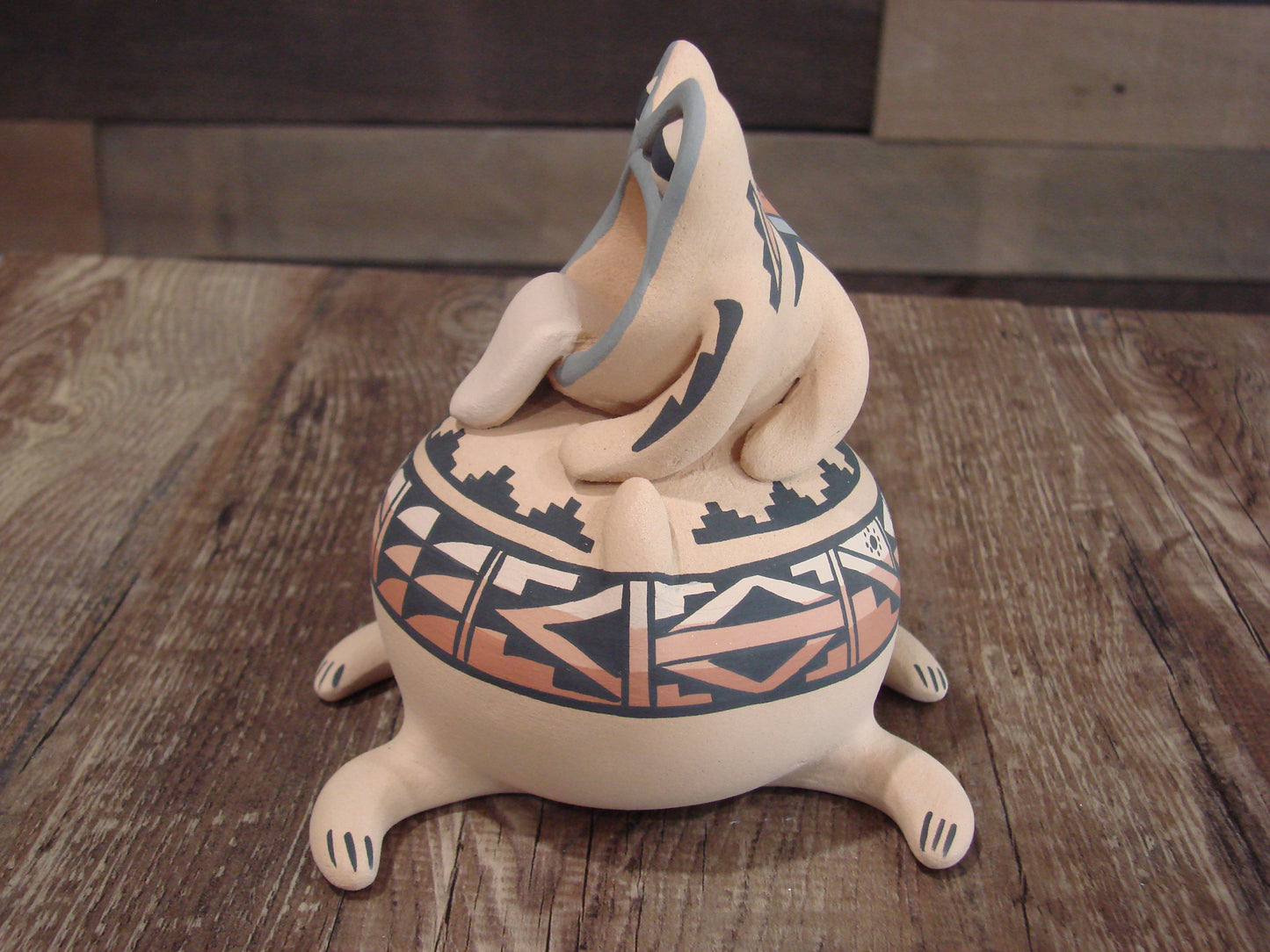 Native American Jemez Pueblo Handmade Clay Frog & Turtle by Fragua