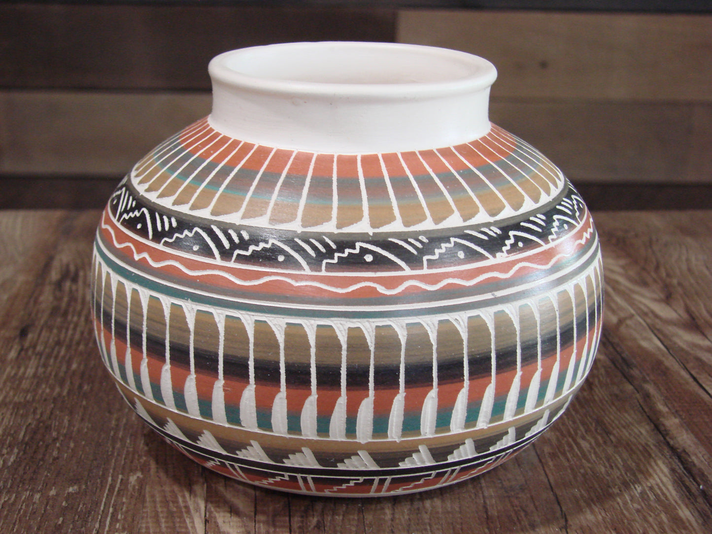 Native American Hand Etched & Hand Painted Pottery - Gilmore