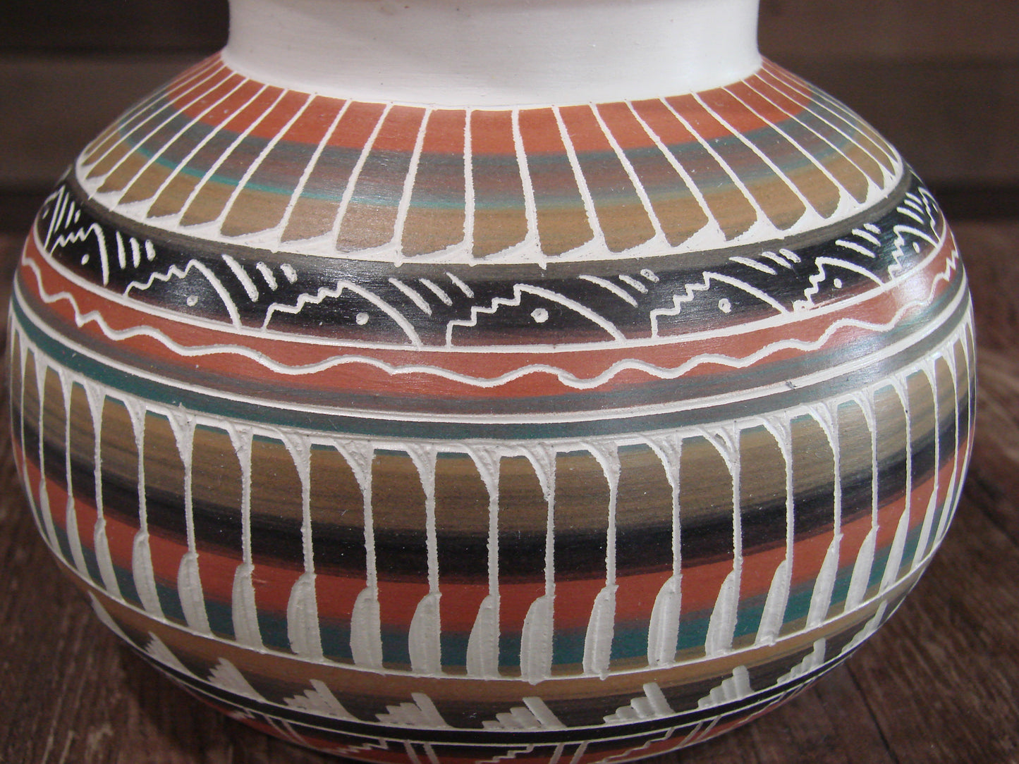 Native American Hand Etched & Hand Painted Pottery - Gilmore