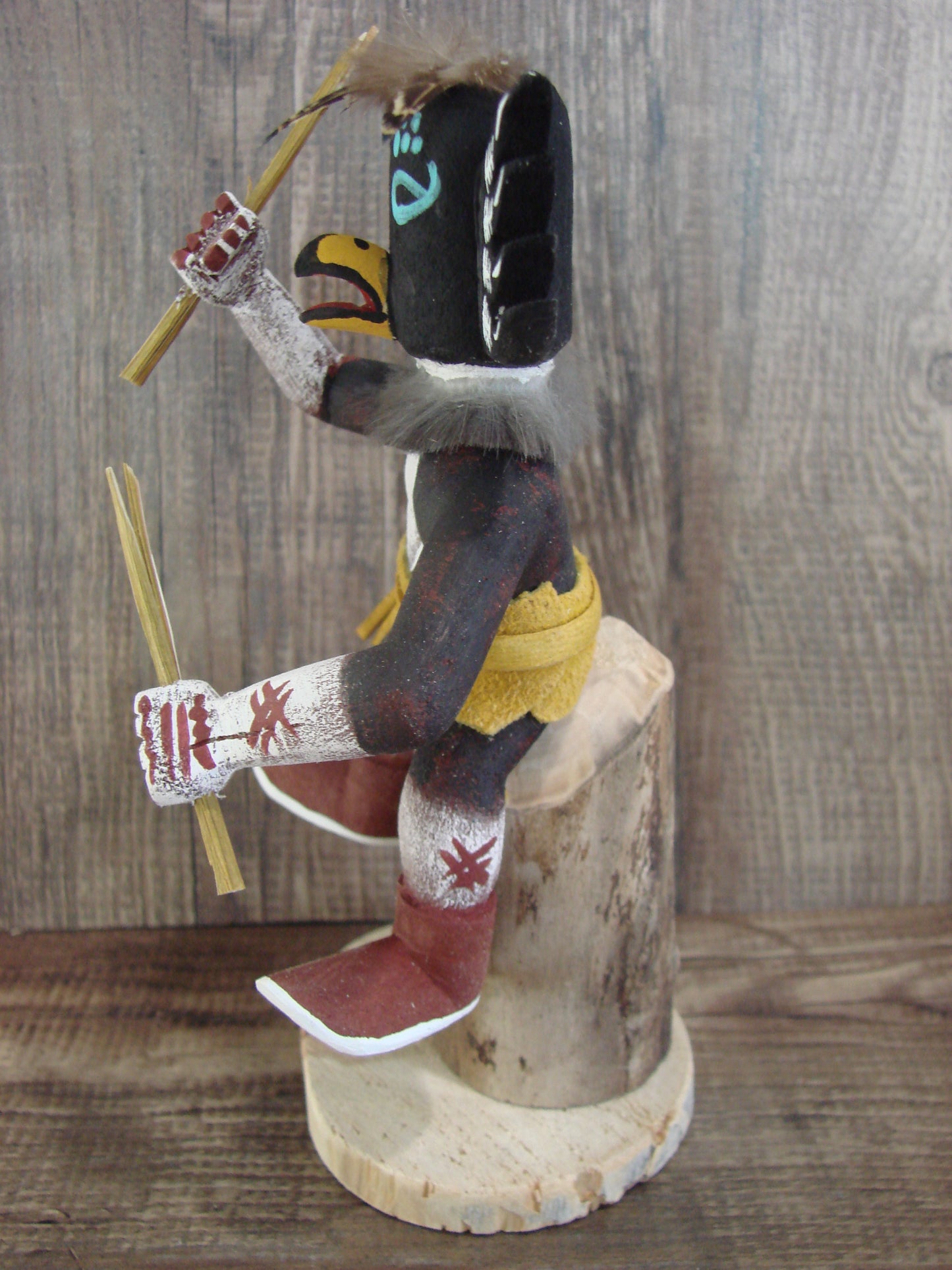 Native American Crow Kachina Dancer Signed Benally