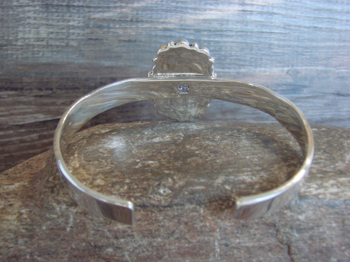 Native American Sterling Silver & Turquoise Cluster Bracelet by Belin
