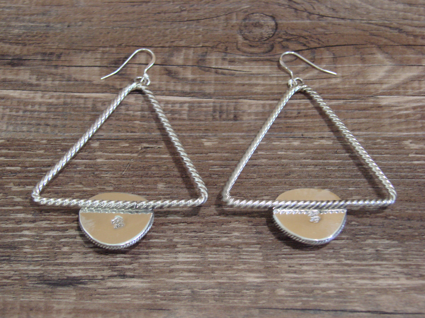 Native American Sterling Silver & Turquoise Dangle Earrings - Jack