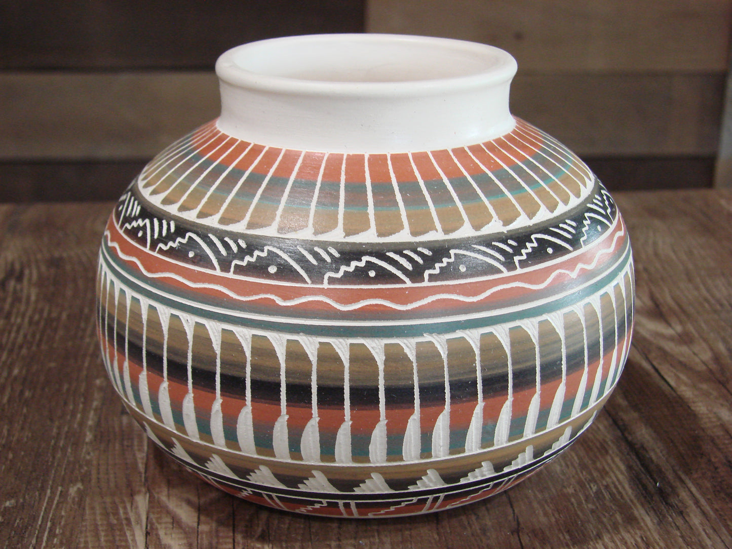 Native American Hand Etched & Hand Painted Pottery - Gilmore