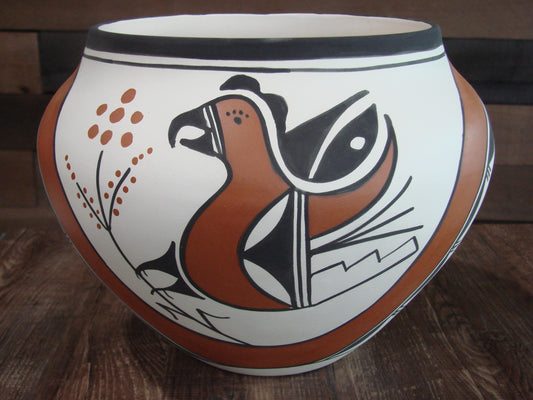 Native American Acoma Fine Line Hand Painted Pottery by Garcia