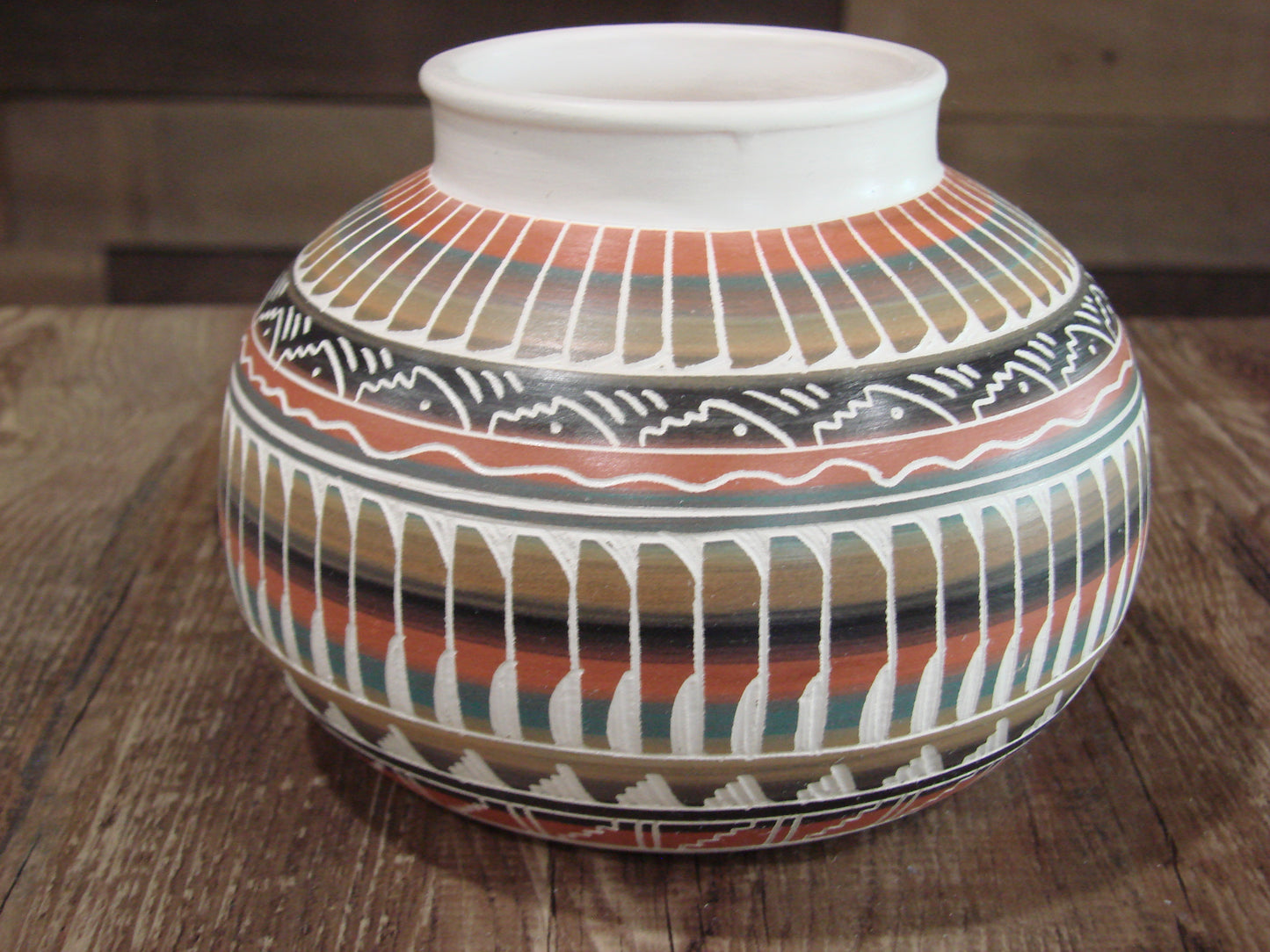 Native American Hand Etched & Hand Painted Pottery - Gilmore