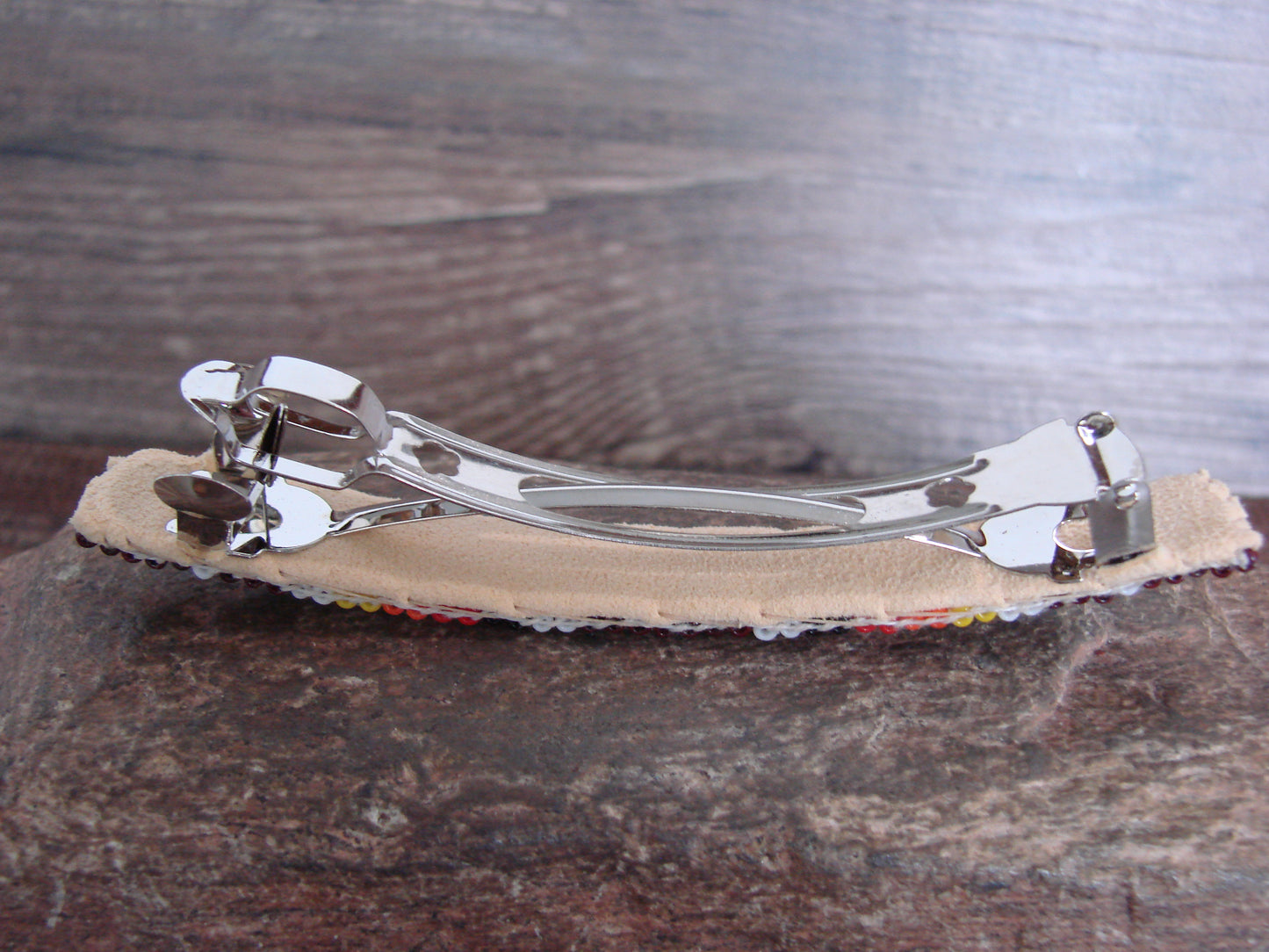 Native American Hand Beaded Hair Barrette by Cleveland