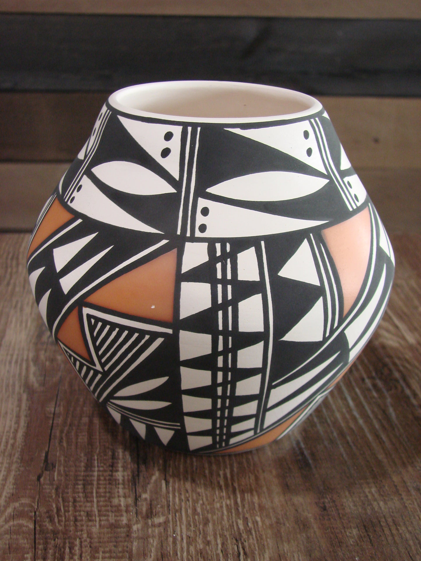 Native American Hand Painted Fine Line Acoma Pottery by Estevan