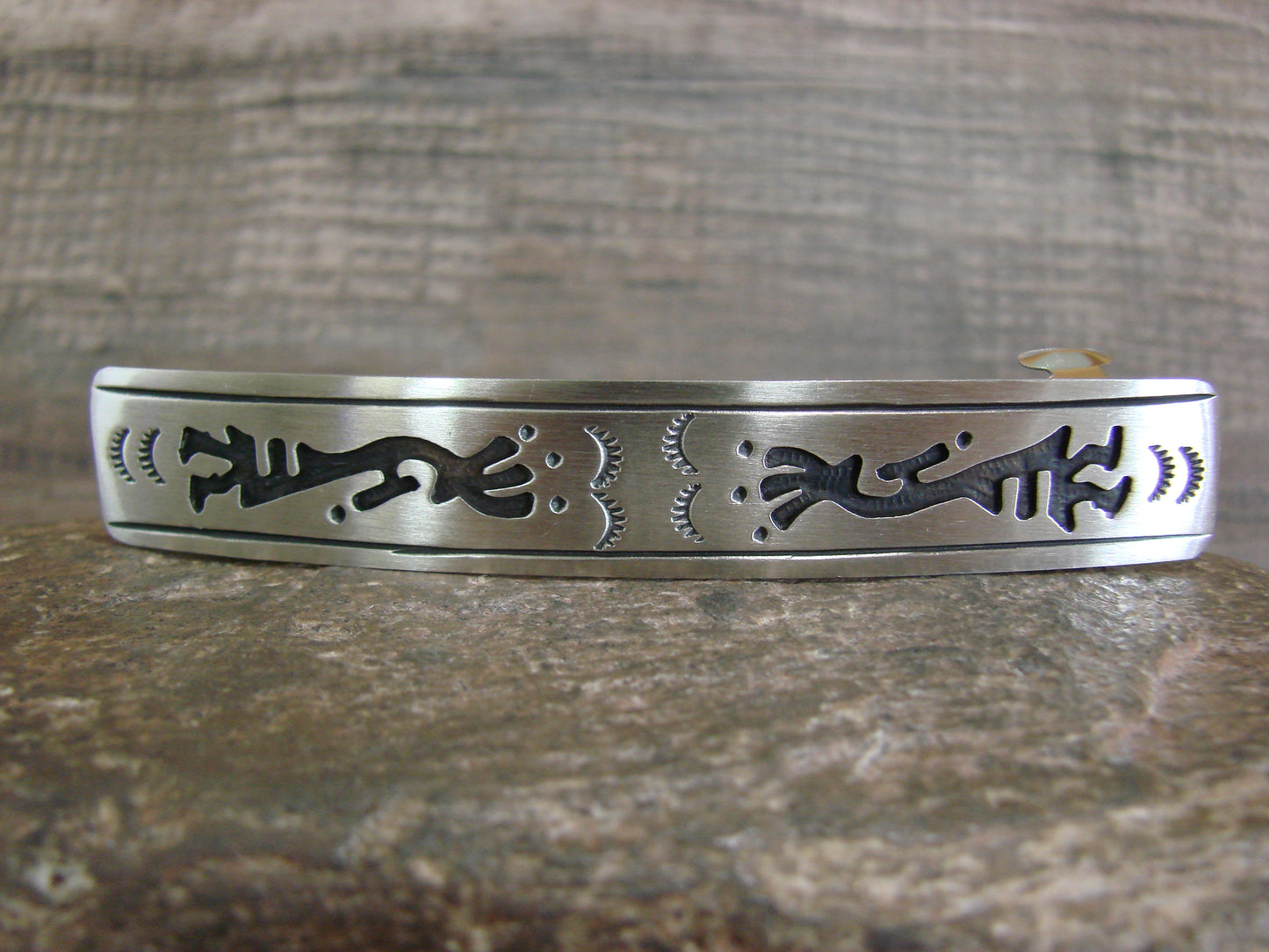 Native American Sterling Silver Hand Stamped Hair Barrette by Begay