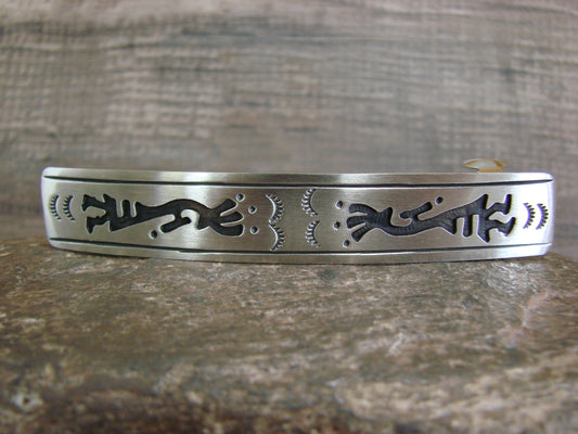 Native American Sterling Silver Hand Stamped Hair Barrette by Begay