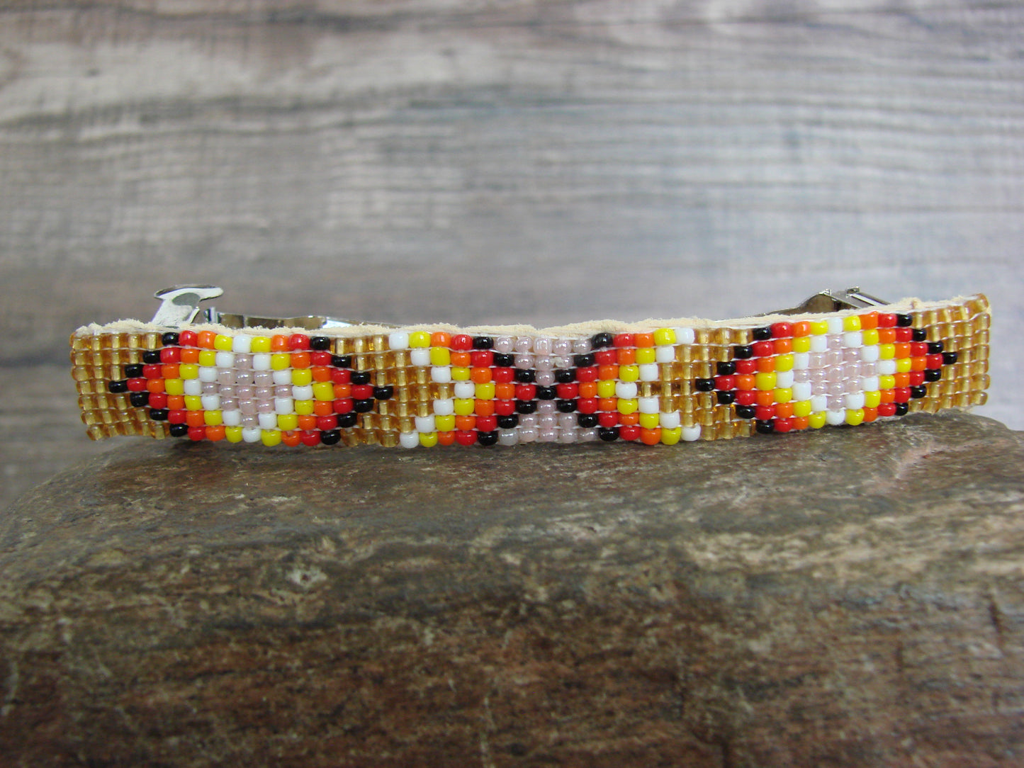 Native American Hand Beaded Hair Barrette by Cleveland