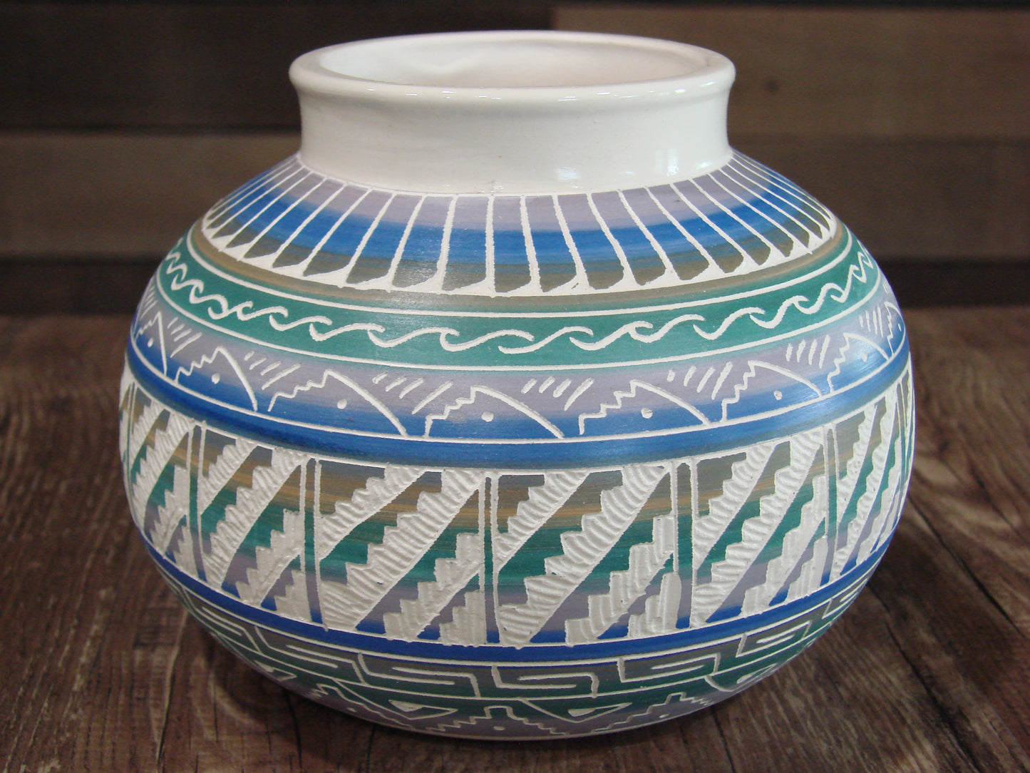 Native American Hand Etched & Hand Painted Pottery - Gilmore