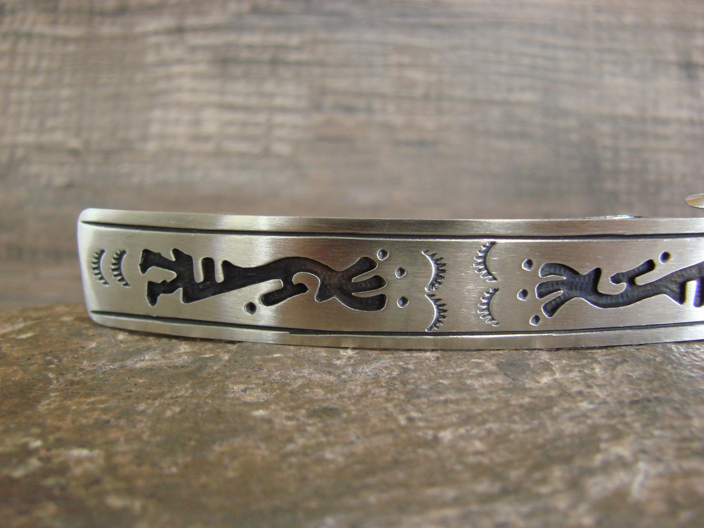 Native American Sterling Silver Hand Stamped Hair Barrette by Begay