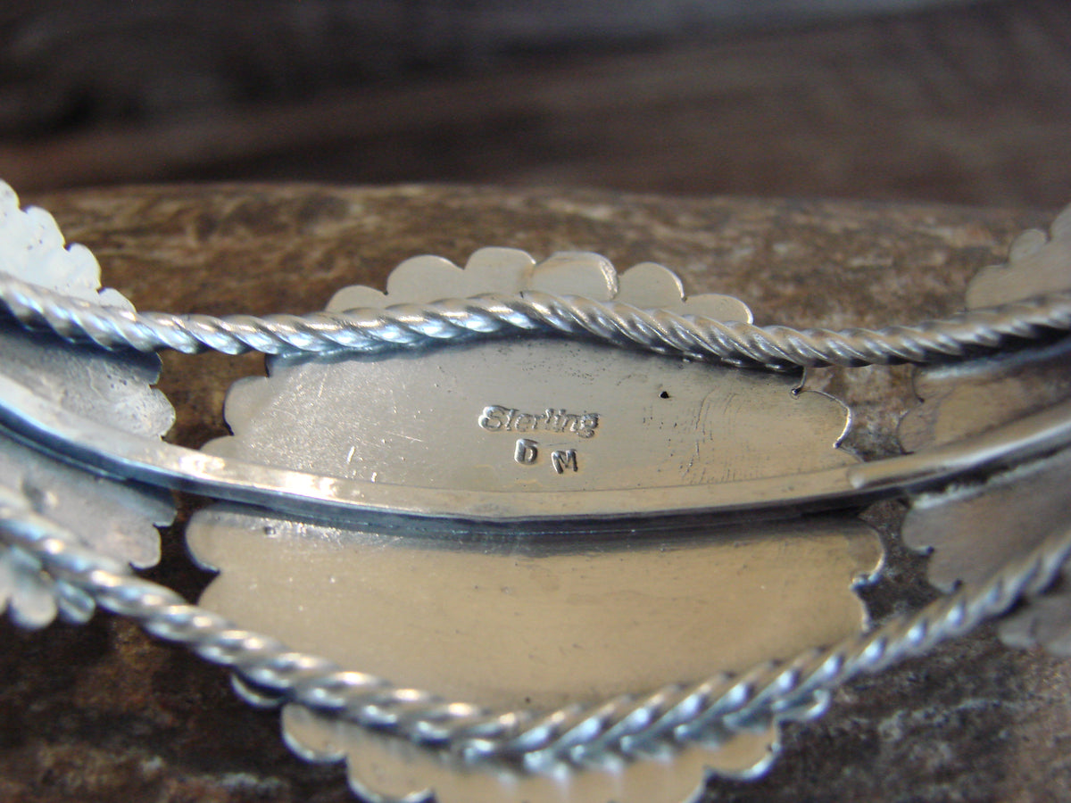 Native American Sterling Silver Concho Bracelet - Morgan