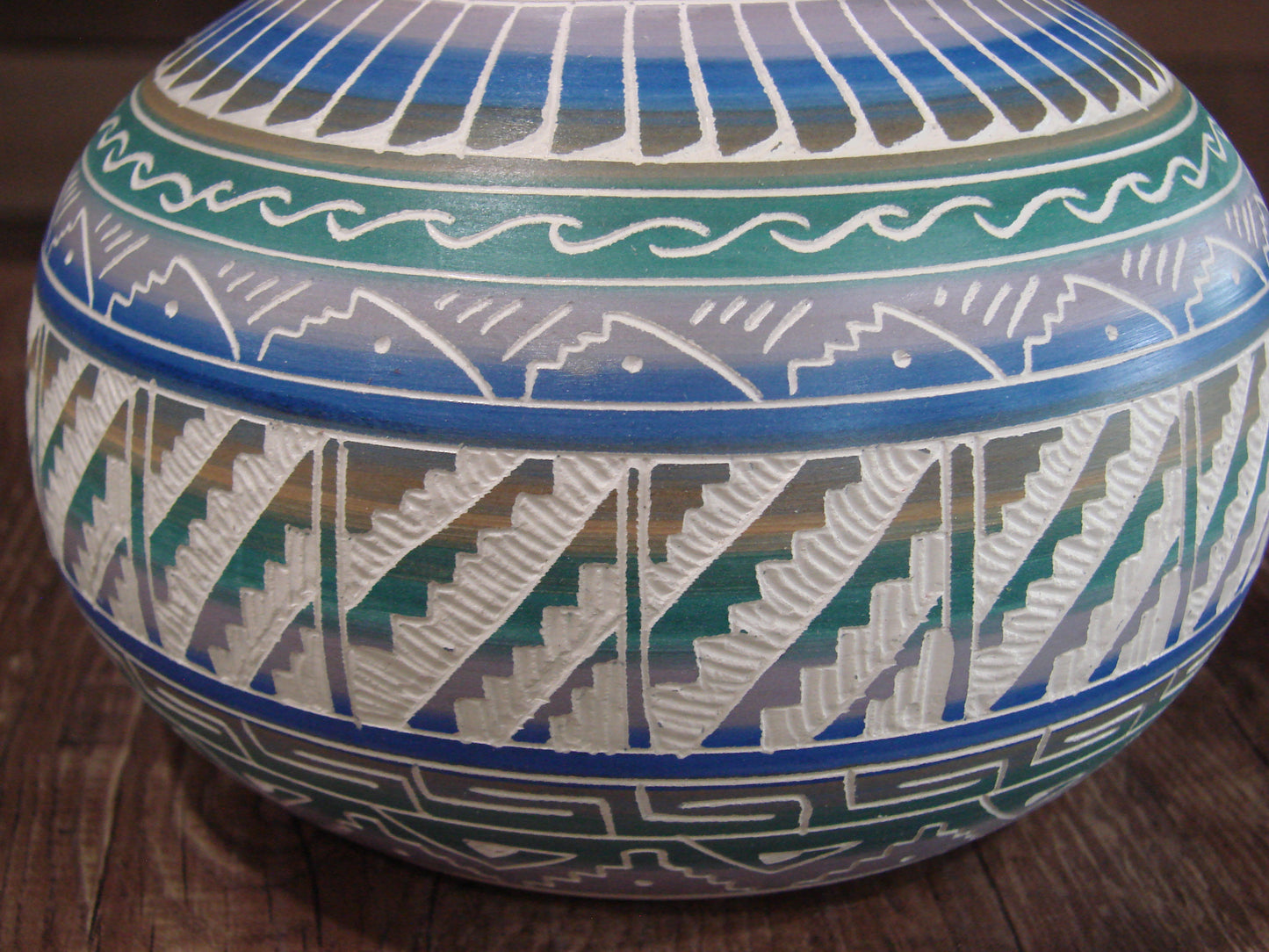 Native American Hand Etched & Hand Painted Pottery - Gilmore