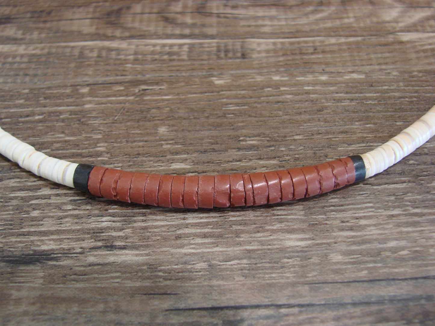 Native American 25" Santo Domingo Turquoise Heishi Necklace - Crespin