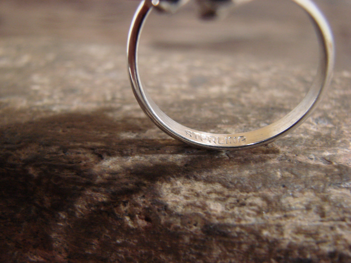 Native American Sterling Silver & Pink Opal Adjustable Ring - Largo