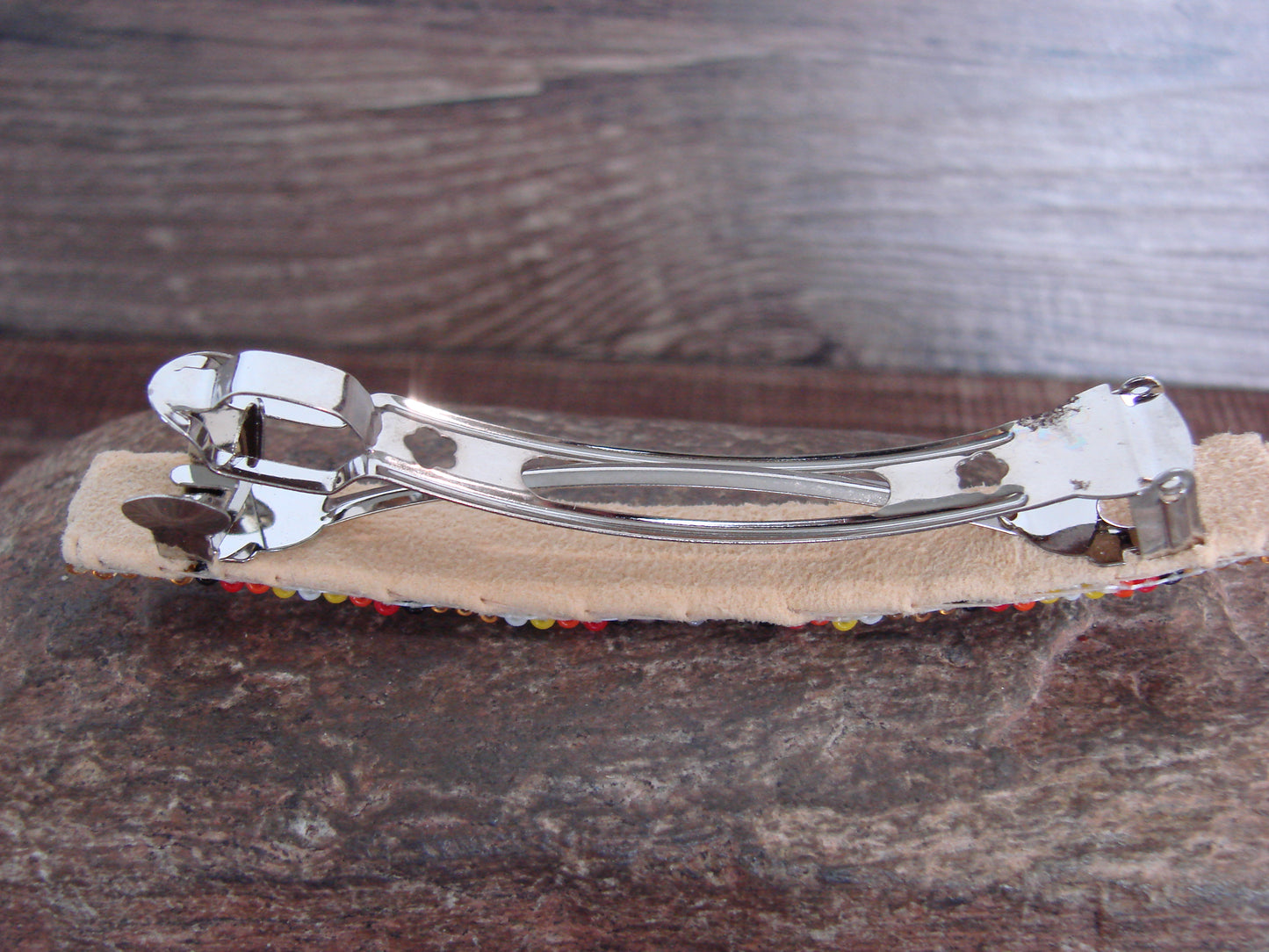 Native American Hand Beaded Hair Barrette by Cleveland