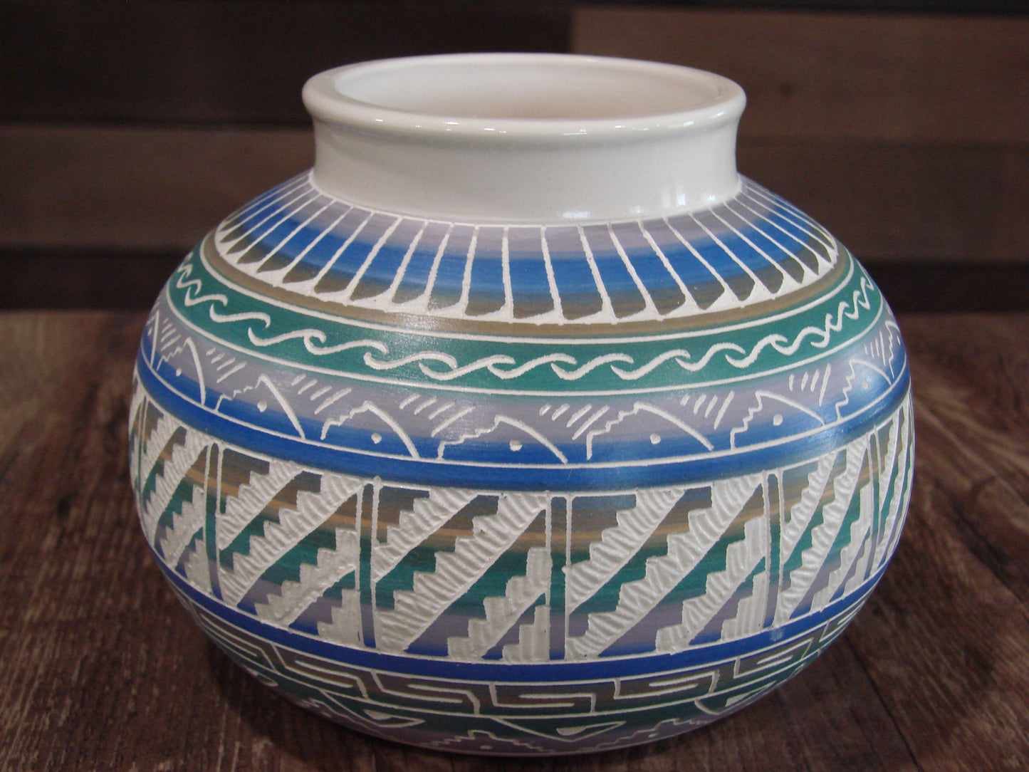 Native American Hand Etched & Hand Painted Pottery - Gilmore
