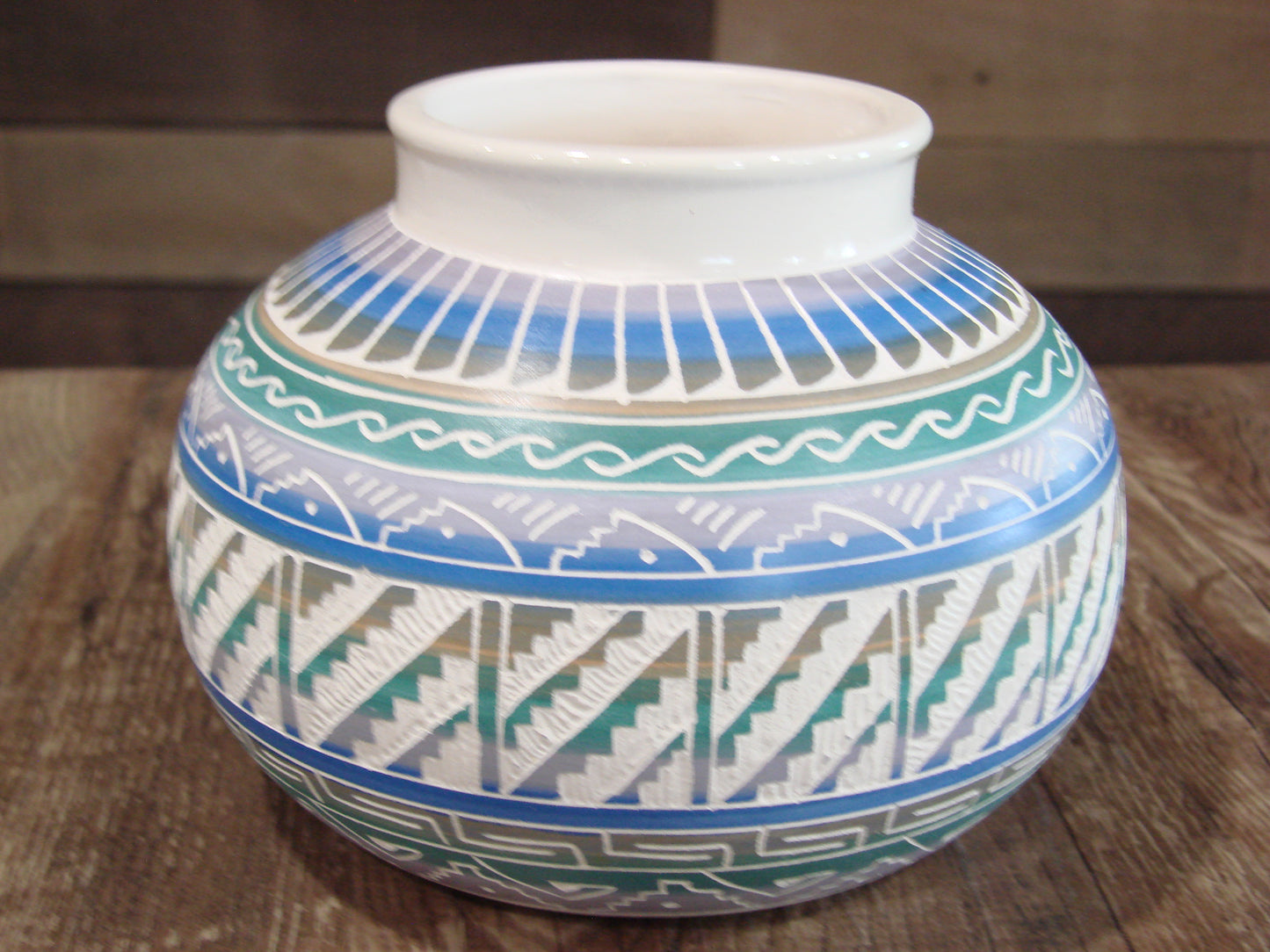 Native American Hand Etched & Hand Painted Pottery - Gilmore
