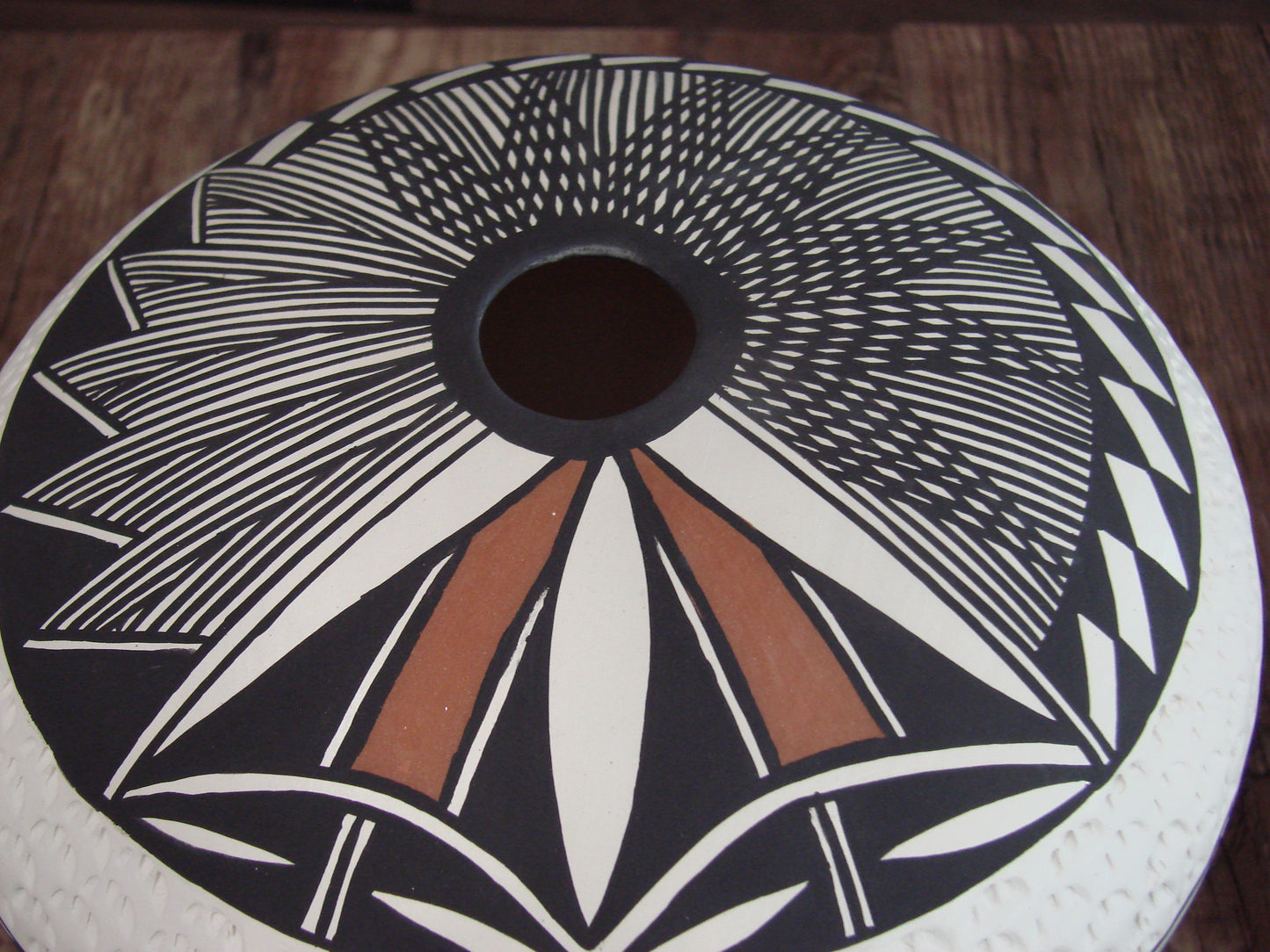 Native American Acoma Fine Line Hand Painted Pottery by Garcia