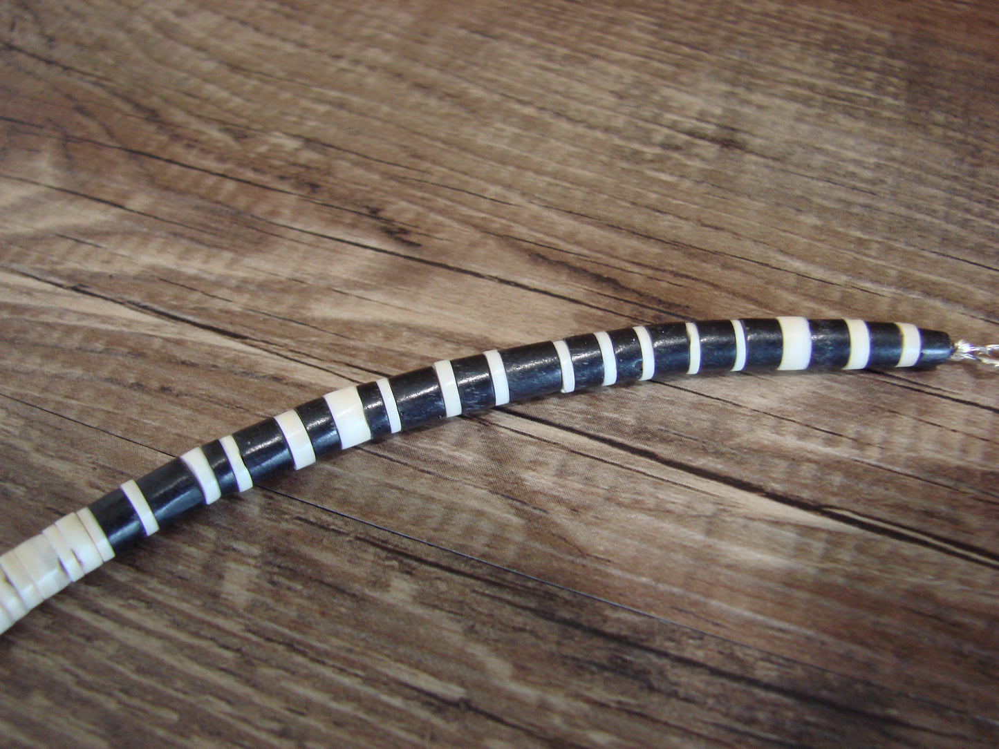 Native American 25" Santo Domingo Turquoise Heishi Necklace - Crespin