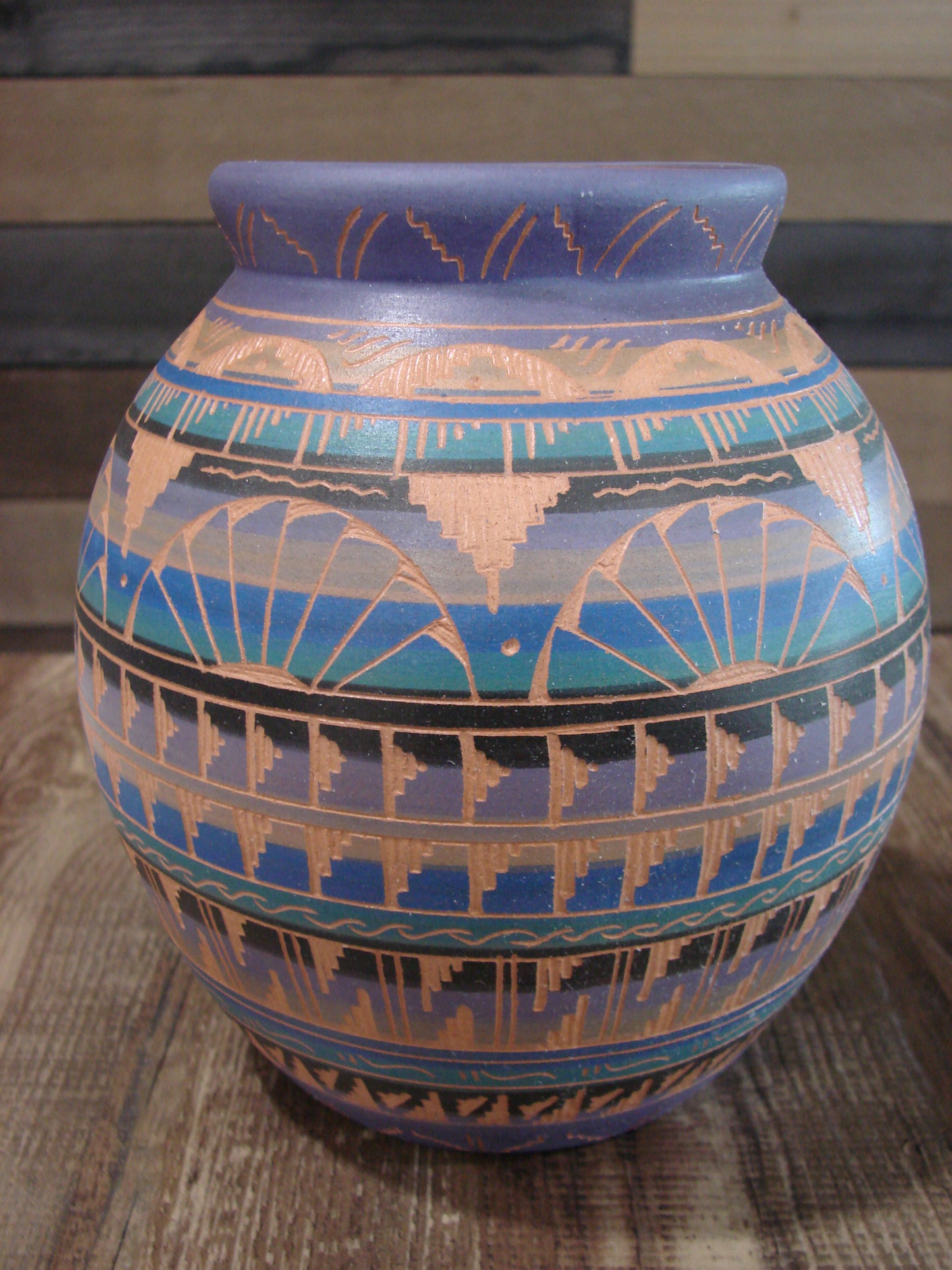 Native American Hand Etched & Hand Painted Pottery - Gilmore
