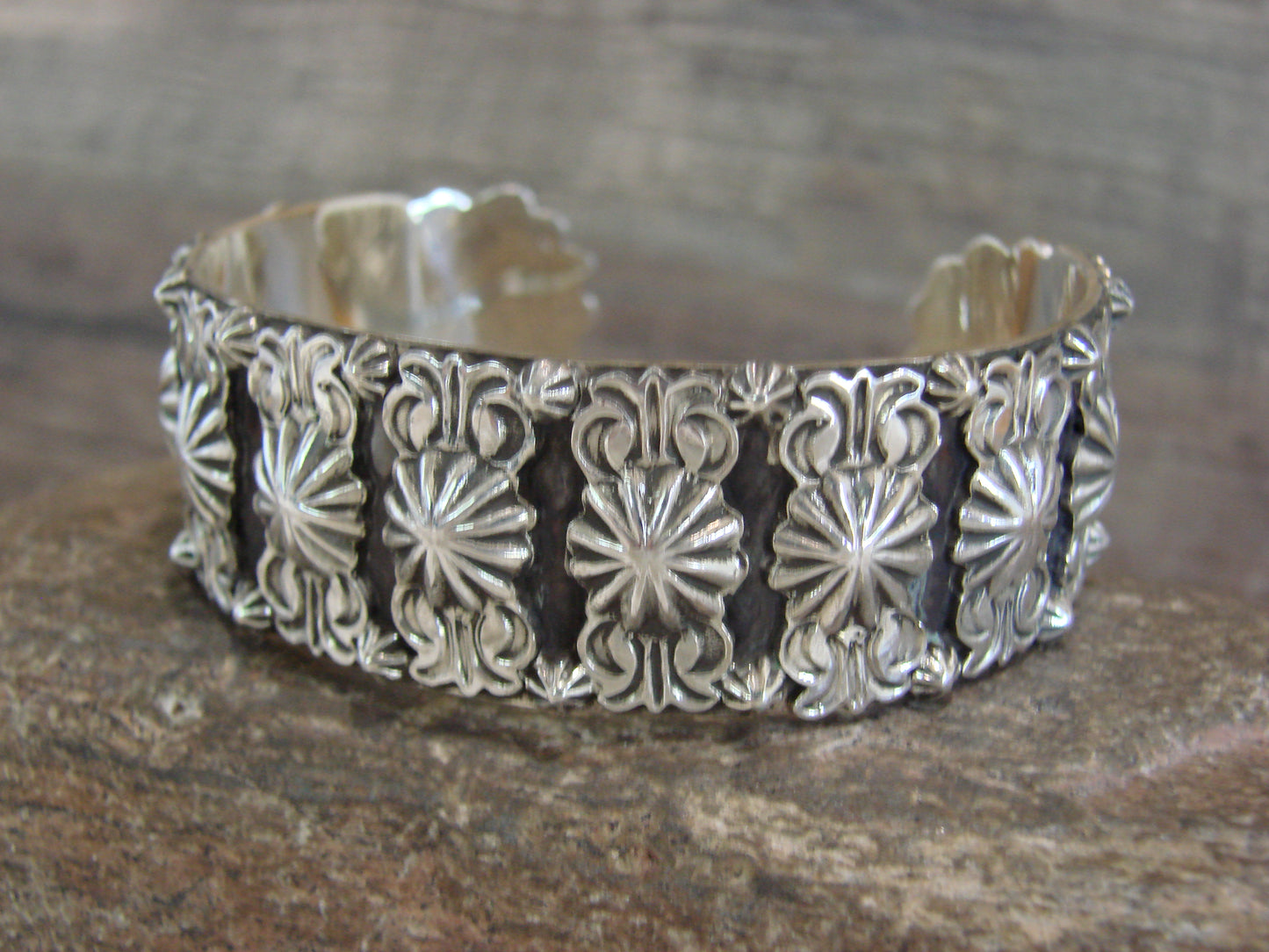 Native American Sterling Silver Star Drop Bracelet by Platero