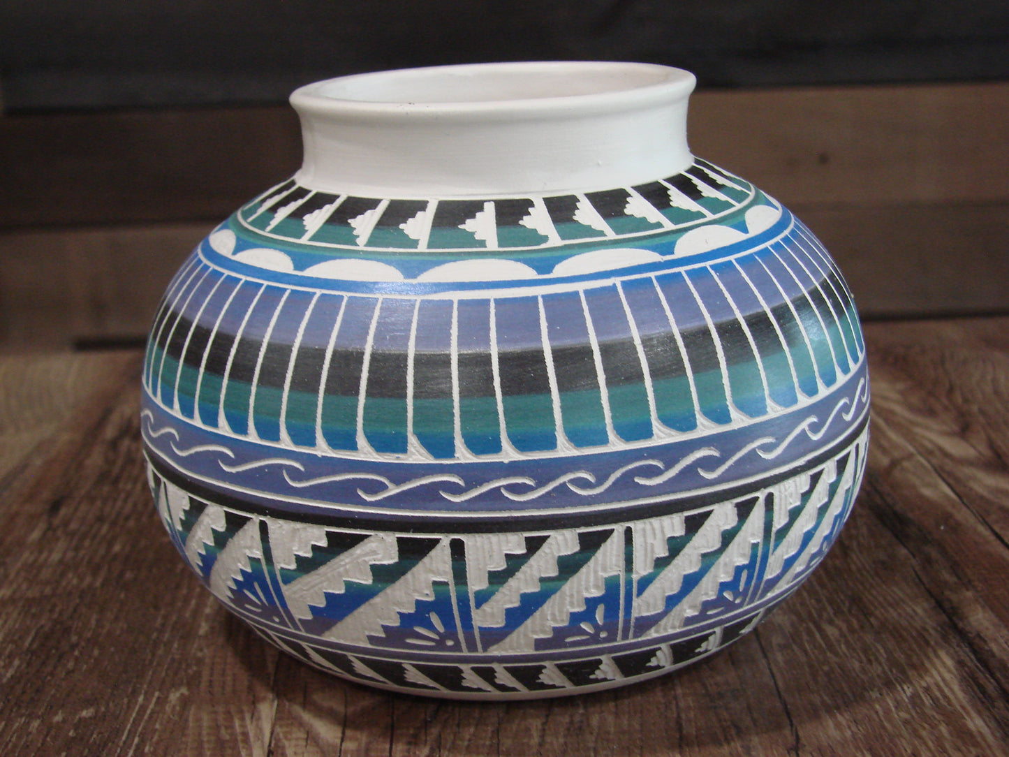Native American Hand Etched & Hand Painted Pottery - Gilmore