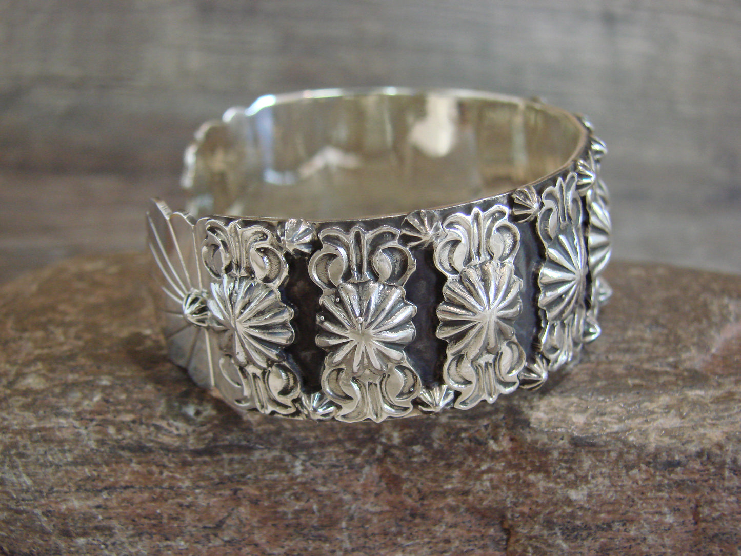 Native American Sterling Silver Star Drop Bracelet by Platero