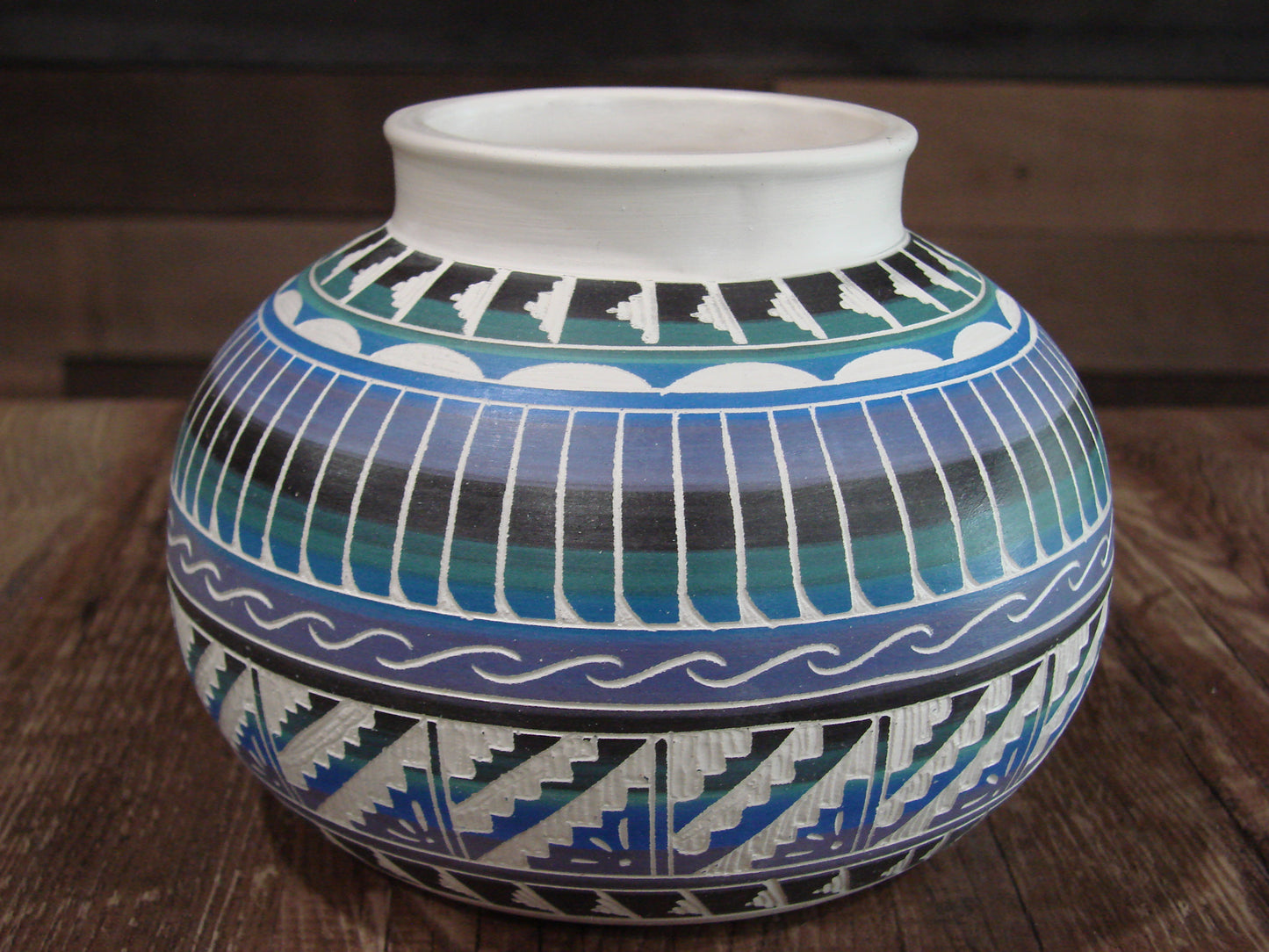 Native American Hand Etched & Hand Painted Pottery - Gilmore