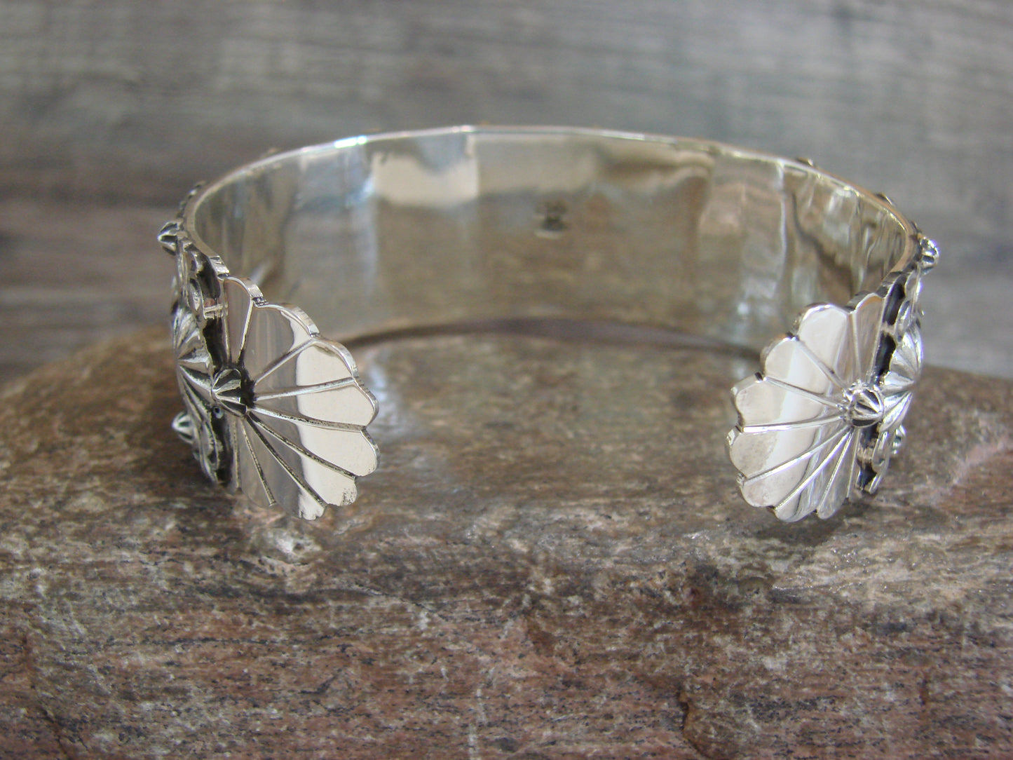 Native American Sterling Silver Star Drop Bracelet by Platero