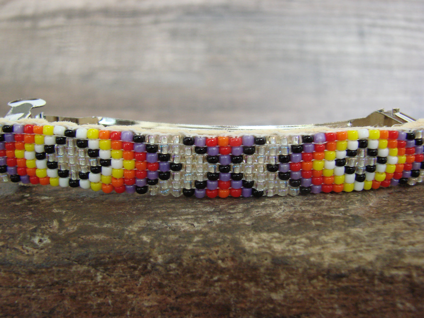 Native American Hand Beaded Hair Barrette by Cleveland