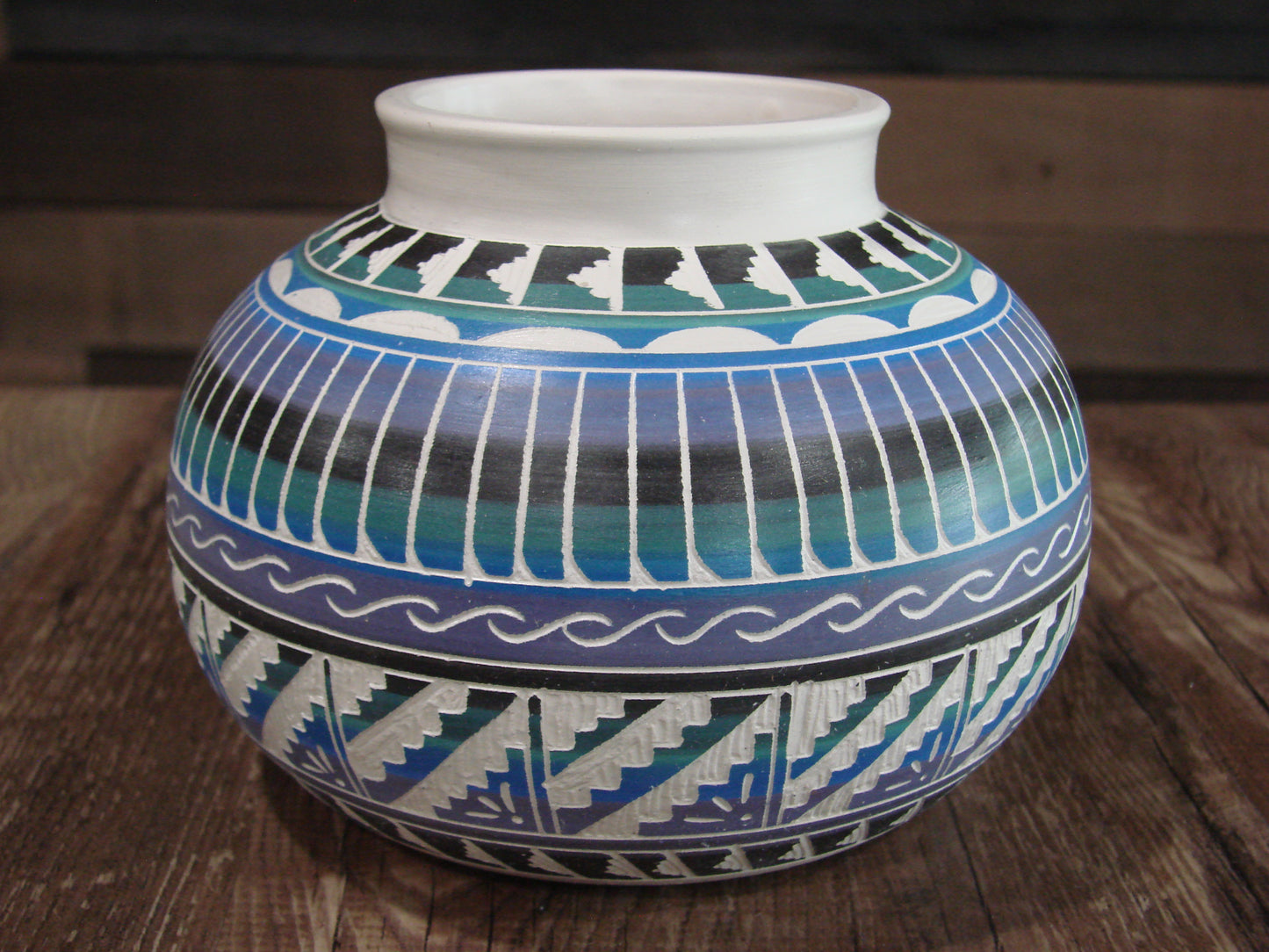 Native American Hand Etched & Hand Painted Pottery - Gilmore