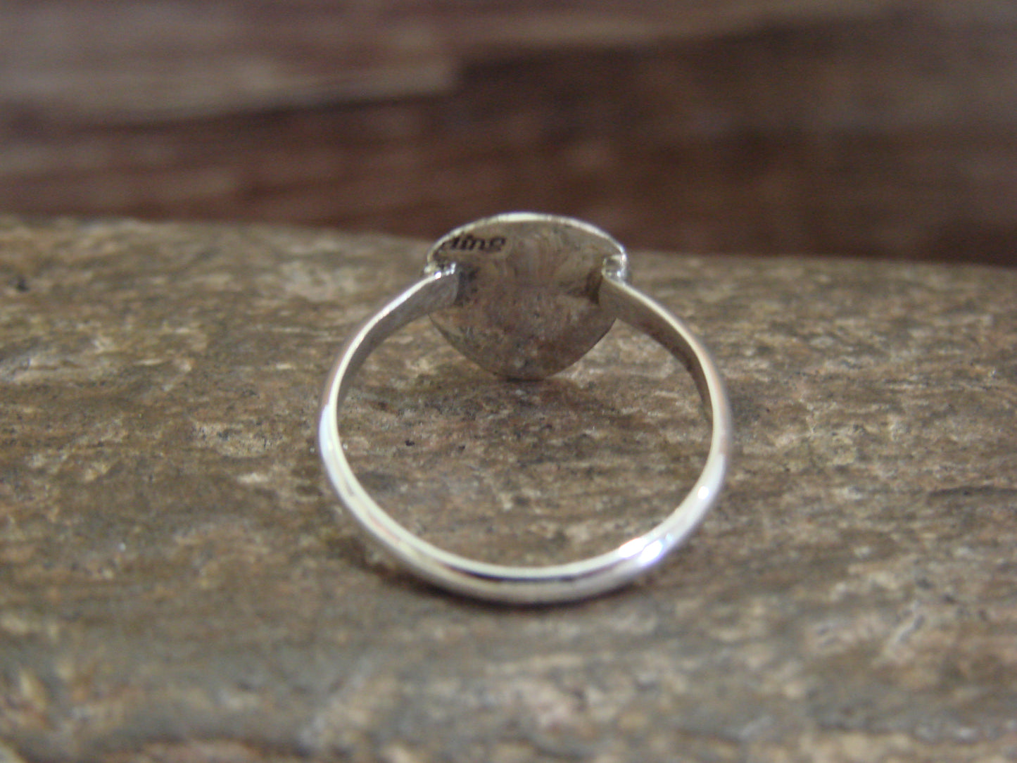 Native American Sterling Silver Turquoise Bear Paw Ring by Parker - Size 6