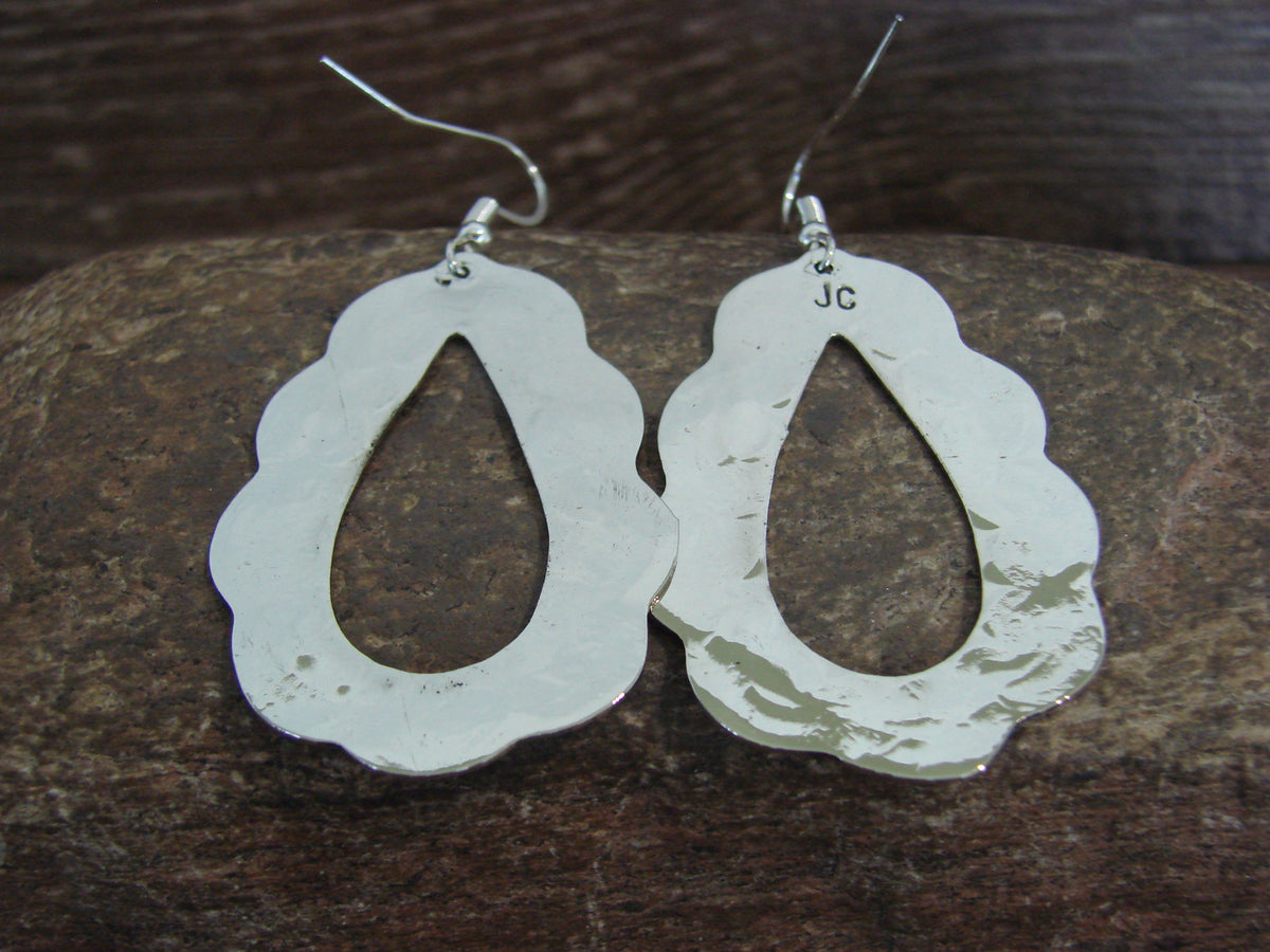 Native American Nickel Silver Dangle Earrings by Cleveland
