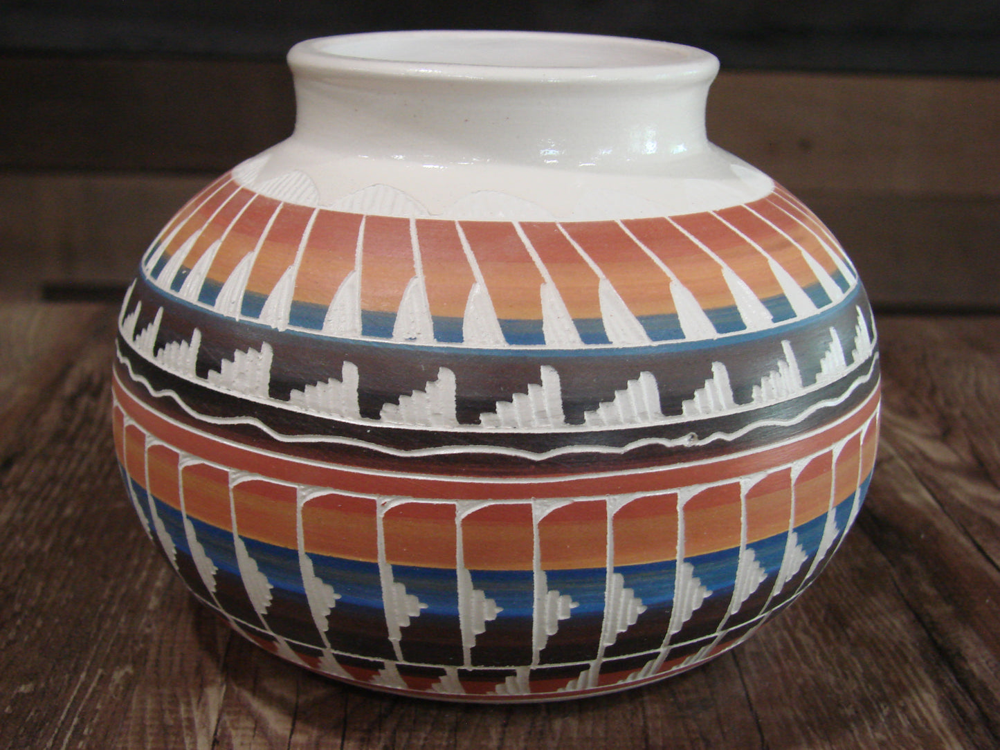 Native American Hand Etched & Hand Painted Pottery - Gilmore