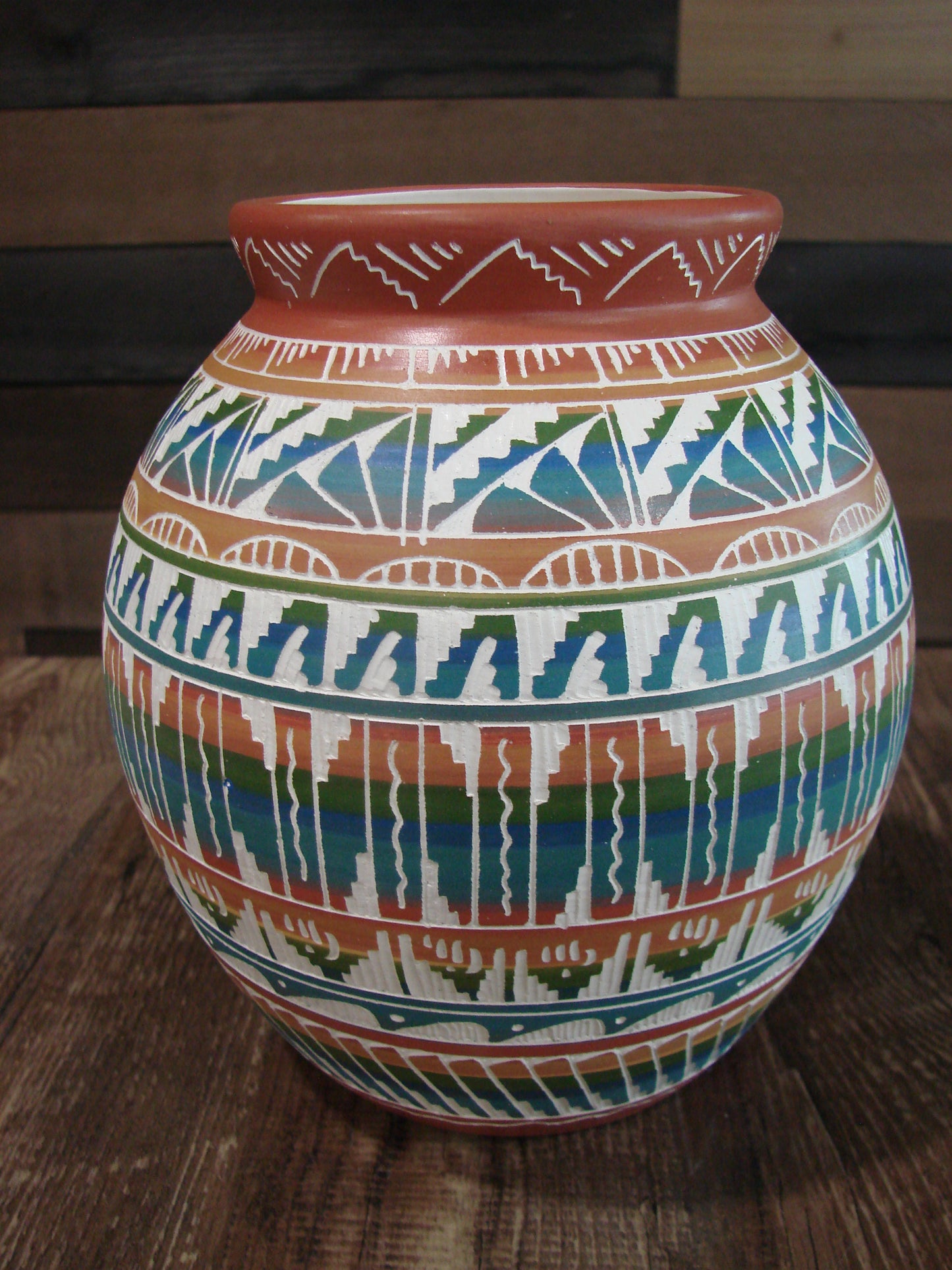 Native American Hand Etched & Hand Painted Pottery - Gilmore
