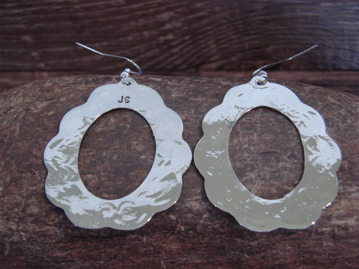 Native American Nickel Silver Dangle Earrings by Cleveland