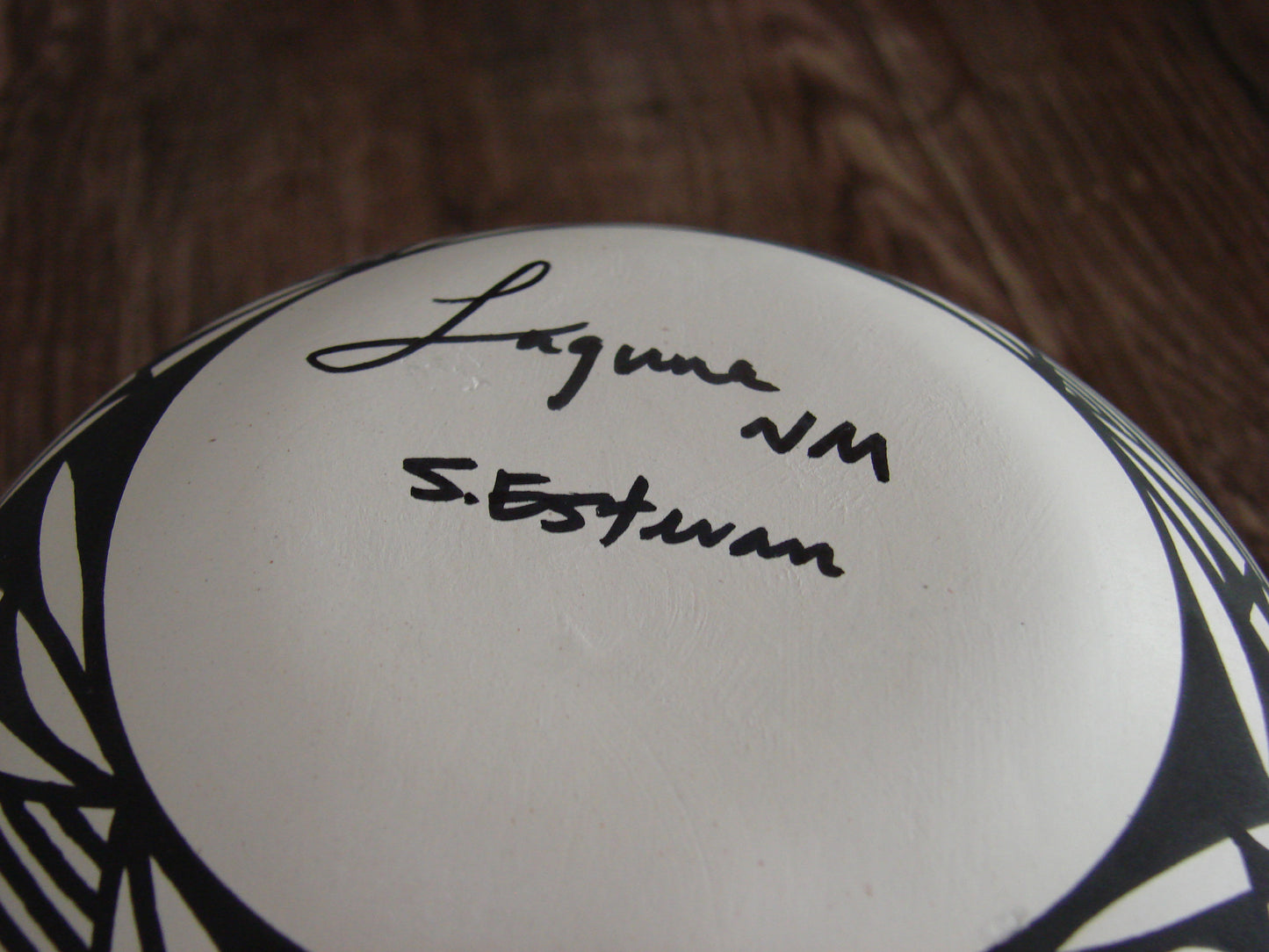 Native American Hand Painted Fine Line Acoma Pottery by Estevan