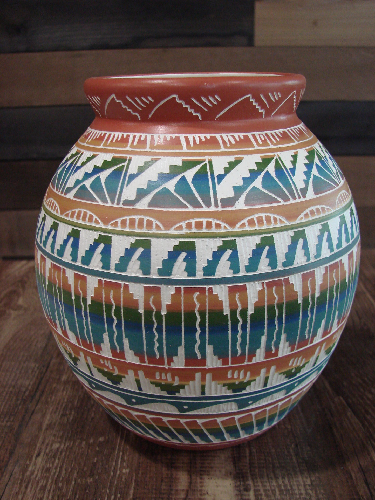 Native American Hand Etched & Hand Painted Pottery - Gilmore