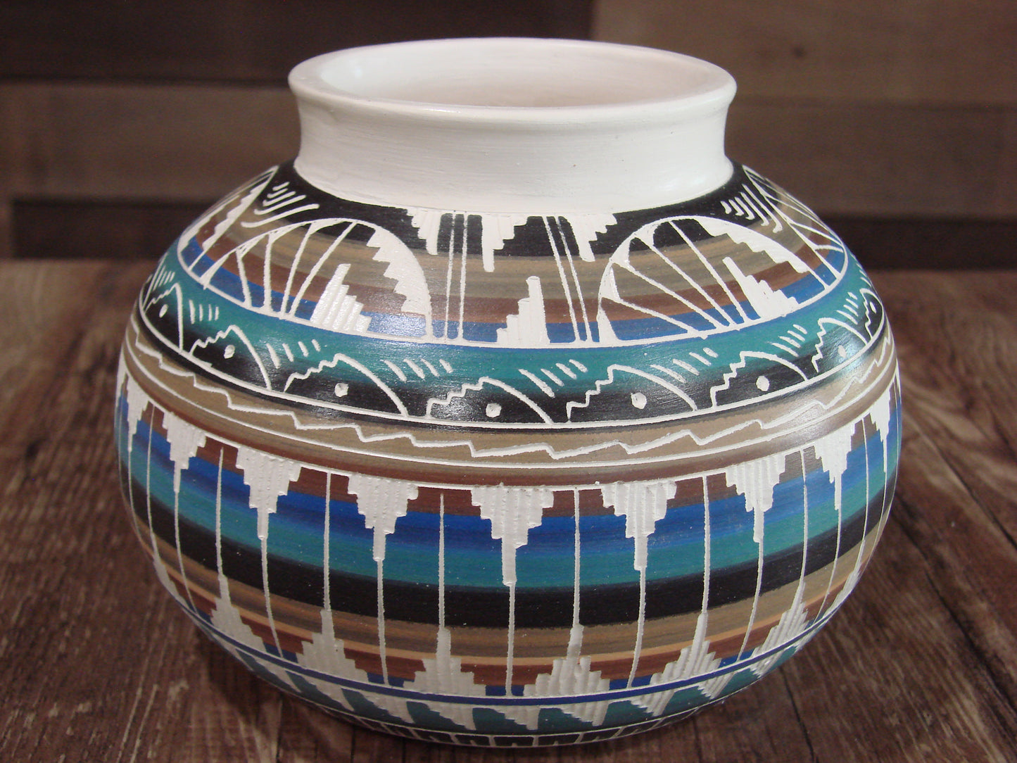 Native American Hand Etched & Hand Painted Pottery - Gilmore