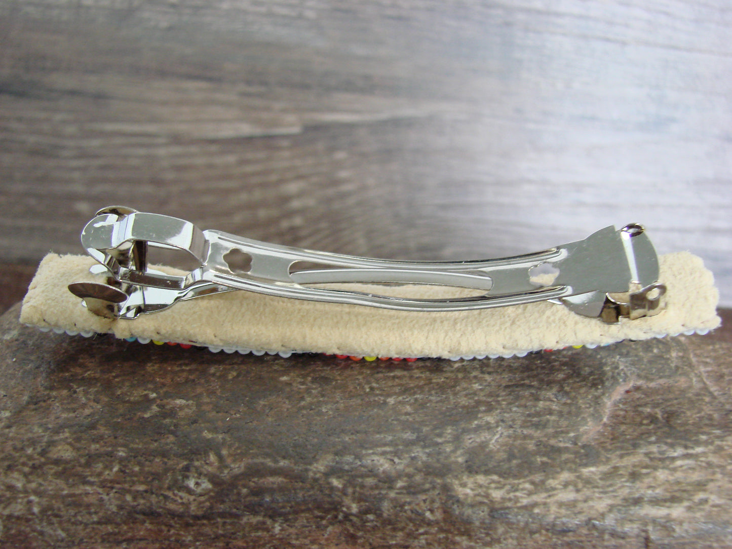 Native American Hand Beaded Hair Barrette by Cleveland