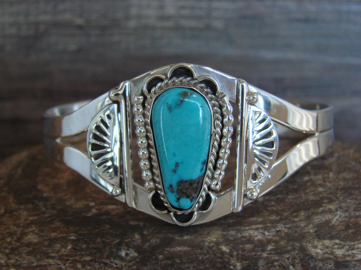 Native American Sterling Silver & Turquoise Bracelet by Bahe